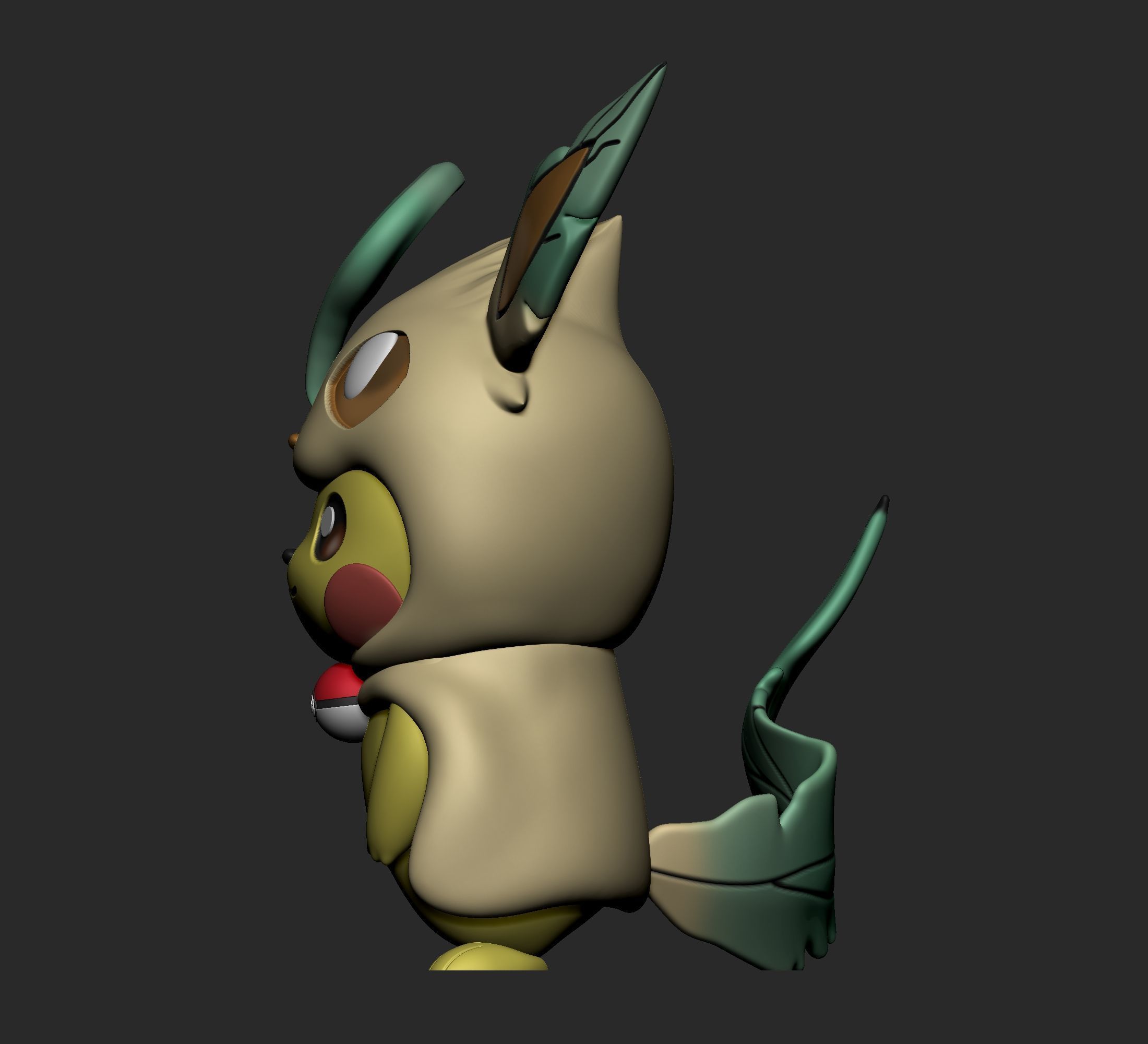 Pokemon - Pikachu Eeveelutions Cosplay New Version 3D print model_28