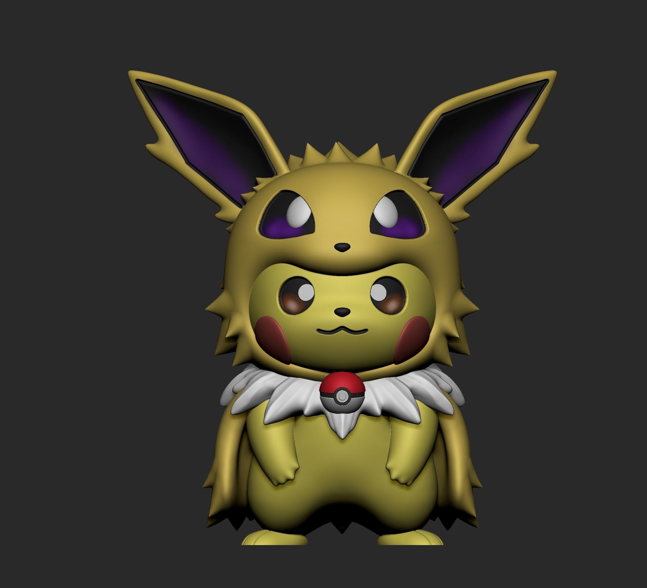 Pokemon - Pikachu Eeveelutions Cosplay New Version 3D print model_22