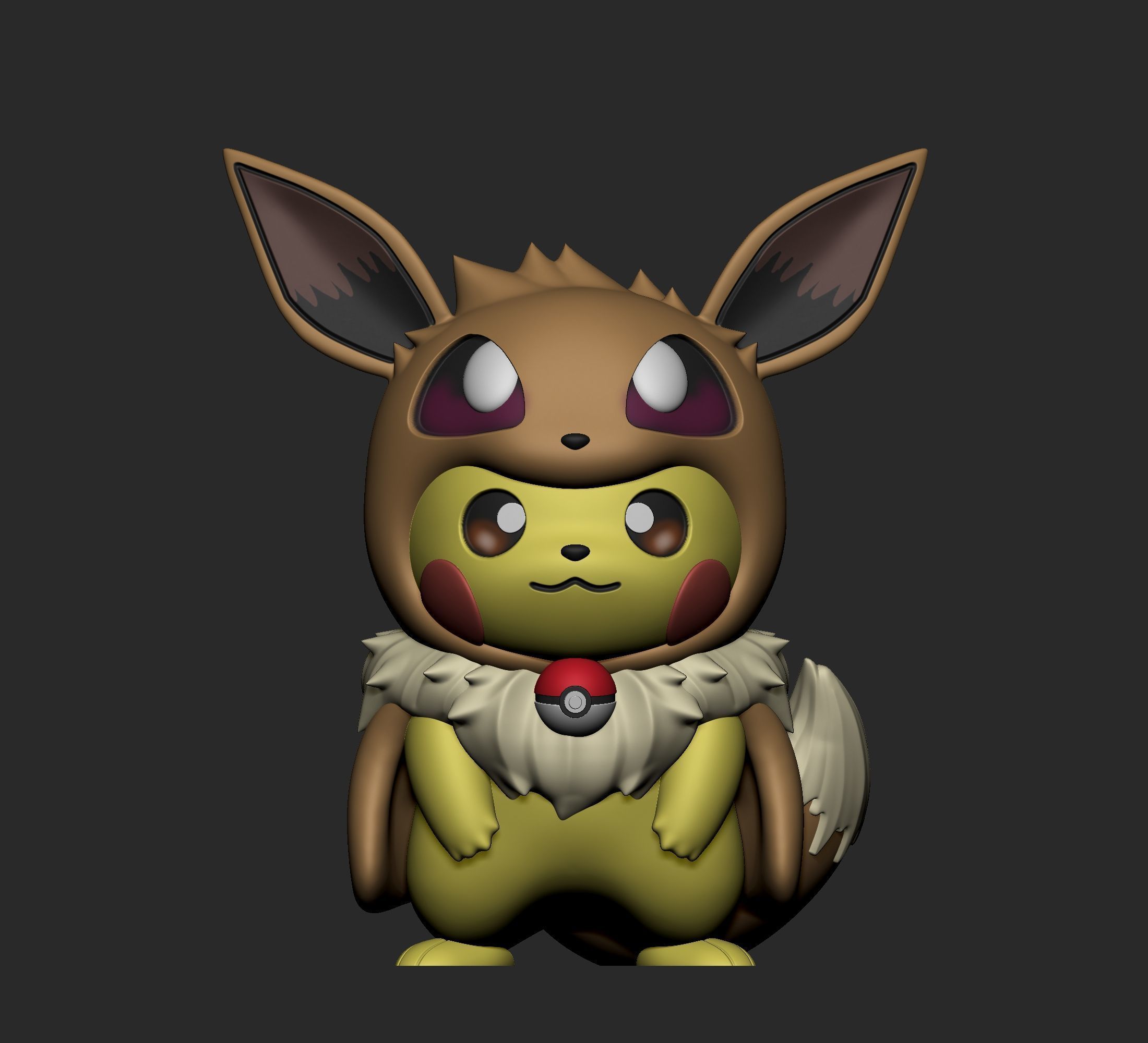 Pokemon - Pikachu Eeveelutions Cosplay New Version 3D print model_2