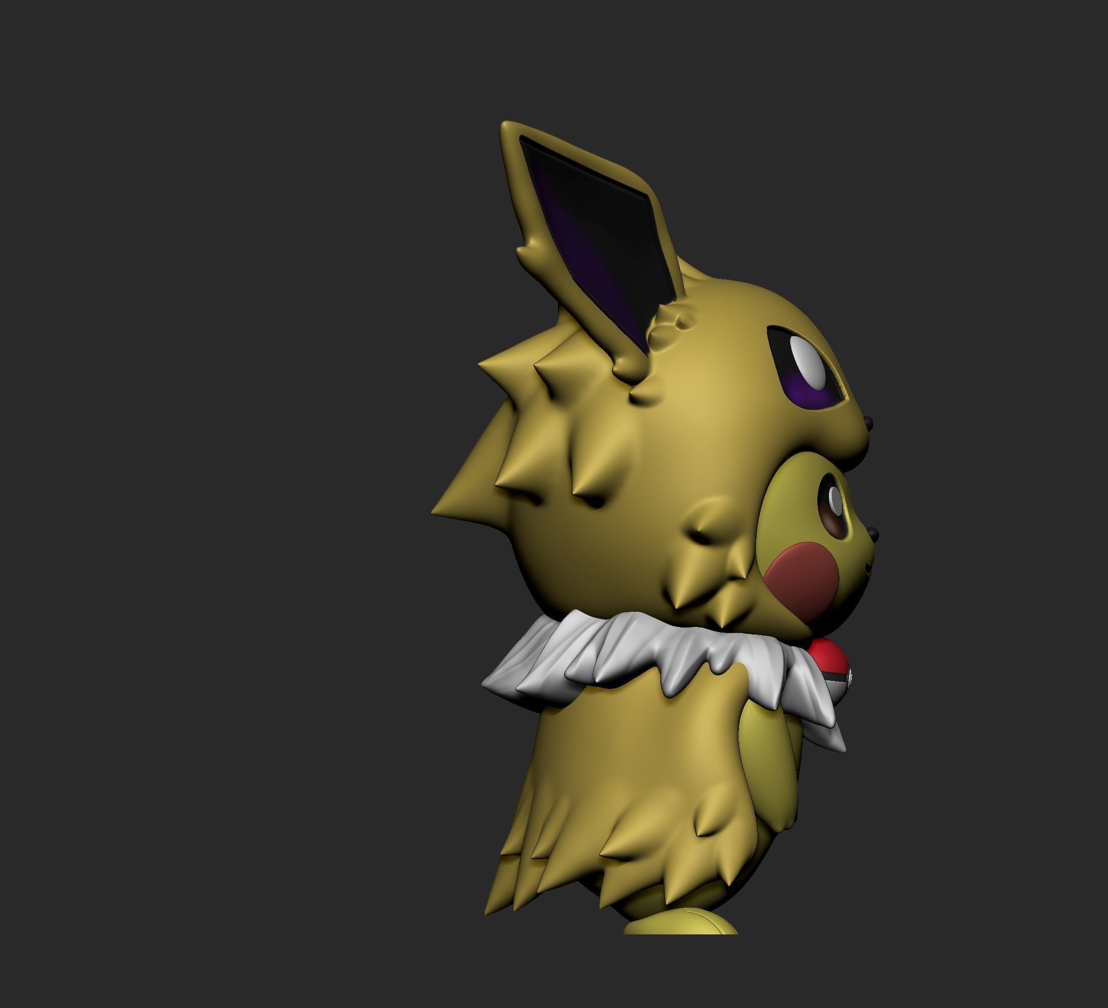 Pokemon - Pikachu Eeveelutions Cosplay New Version 3D print model_25