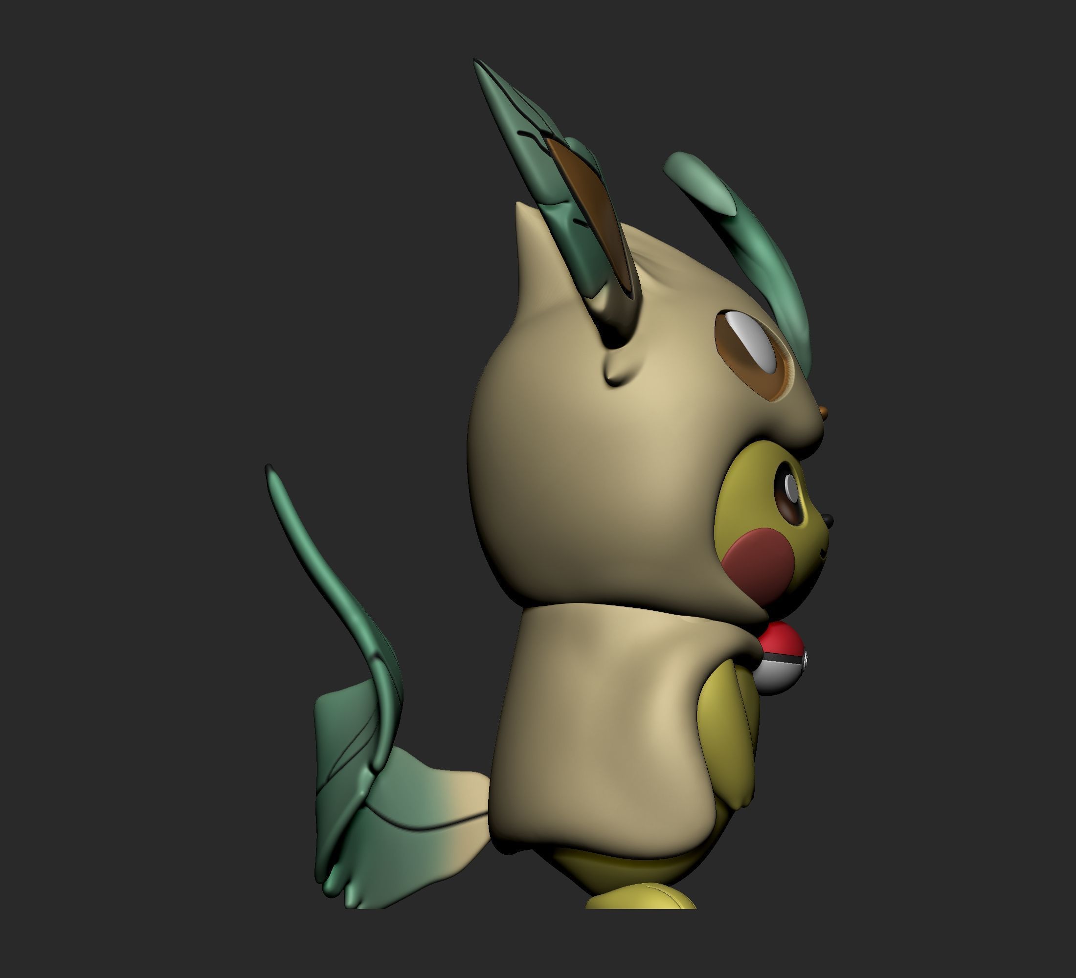 Pokemon - Pikachu Eeveelutions Cosplay New Version 3D print model_30