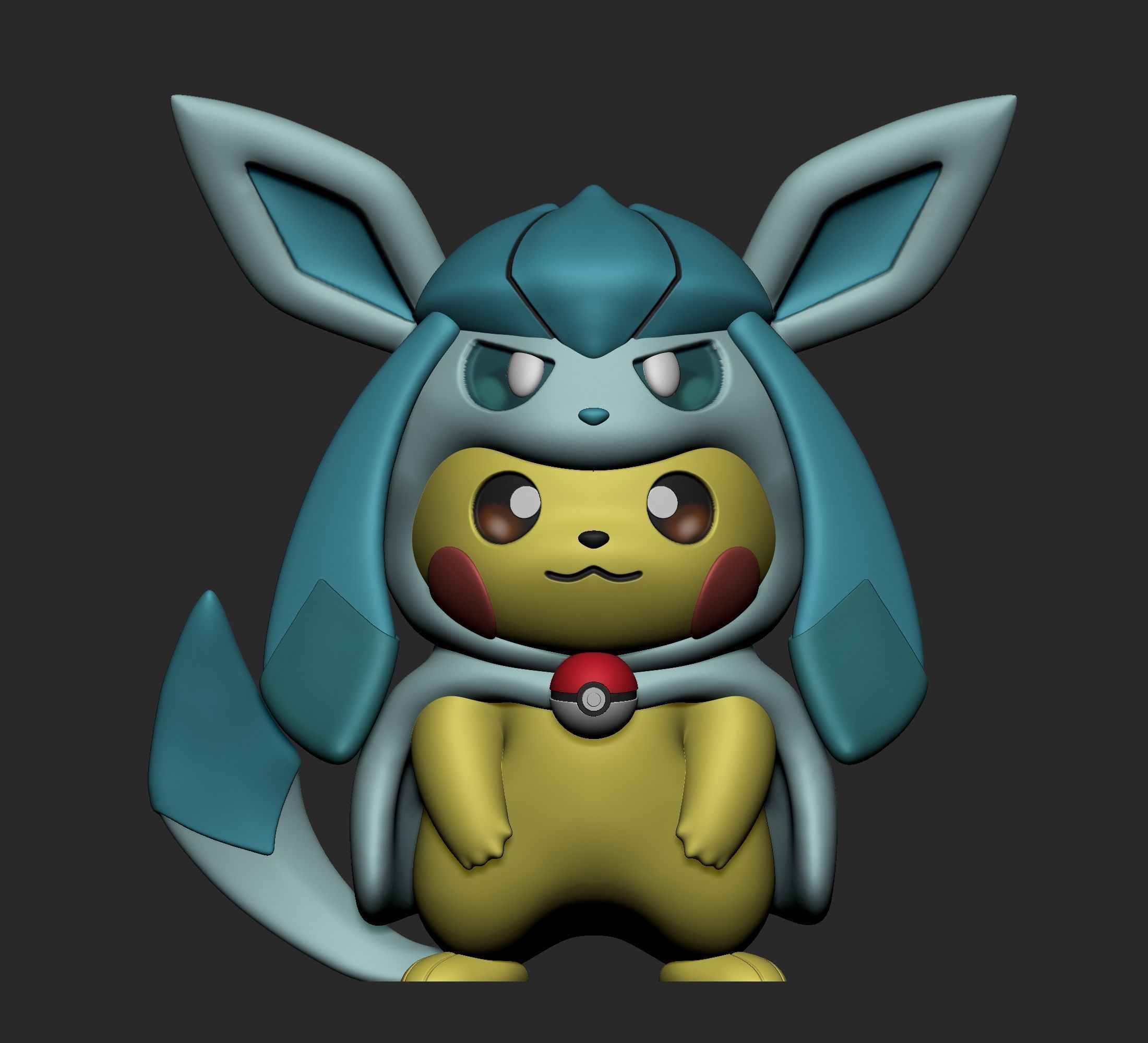 Pokemon - Pikachu Eeveelutions Cosplay New Version 3D print model_17