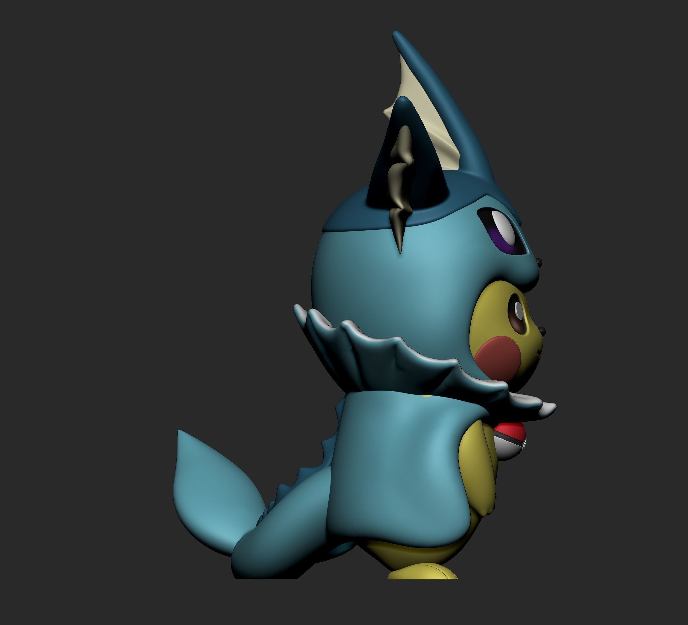 Pokemon - Pikachu Eeveelutions Cosplay New Version 3D print model_45