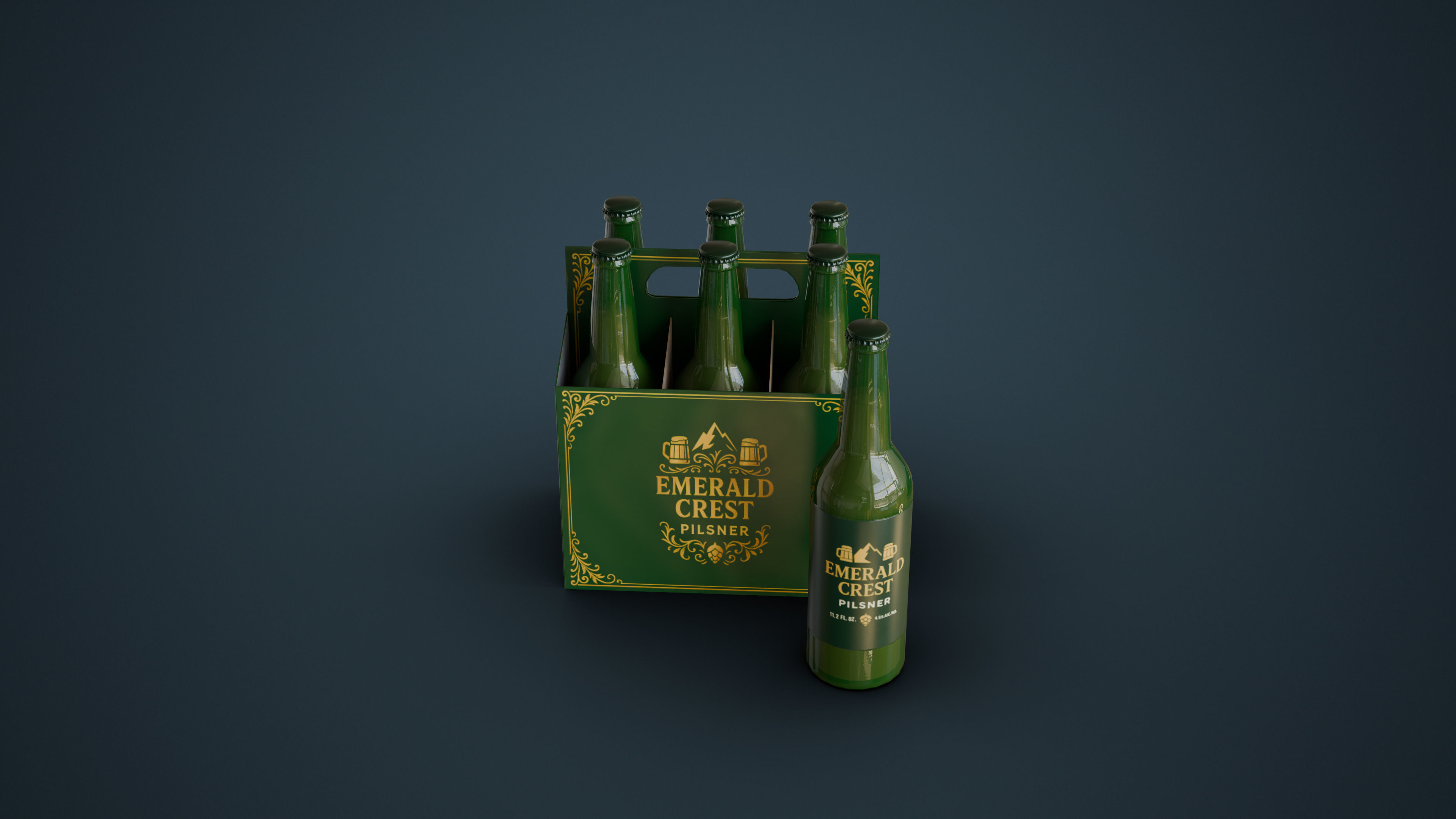 Cooler and Beers Low-poly 3D model_10