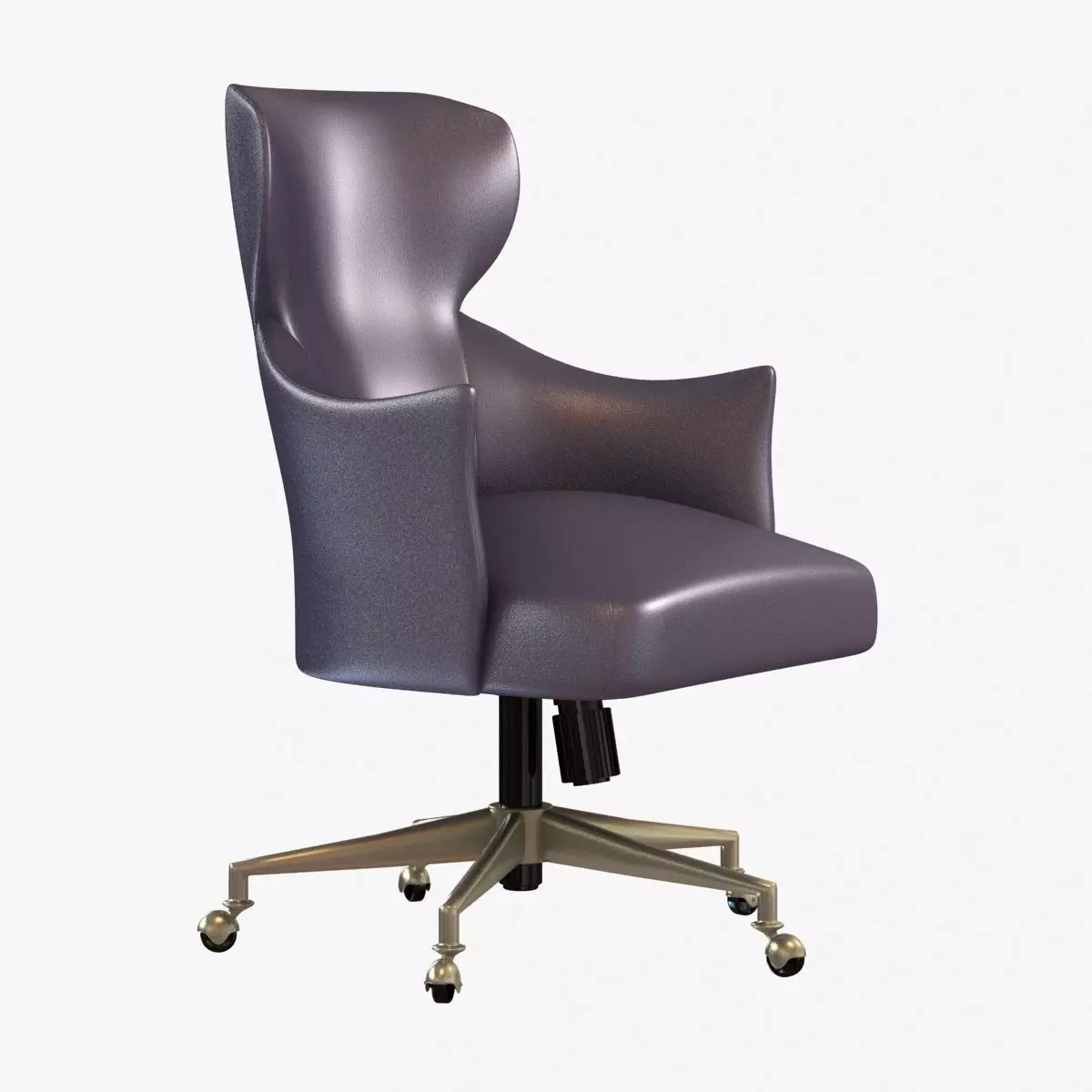 Custom made leather office armchair 3D model