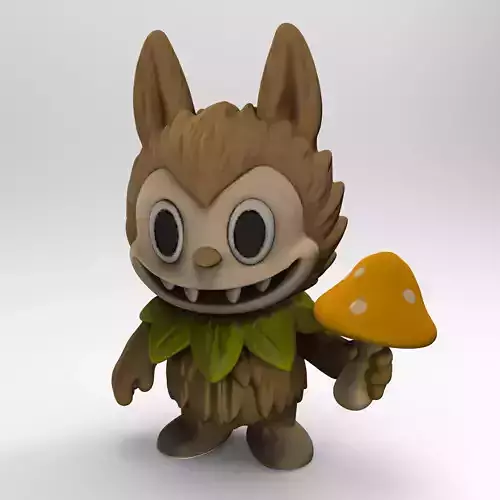 labubu forest figure 3of7 pack  3D print model