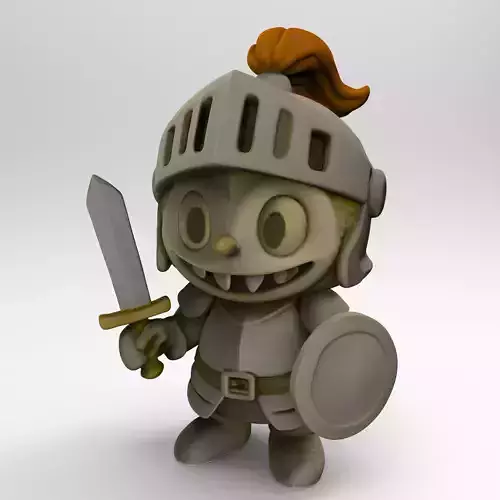 Labubu knight figure 4of7 pack 3D print model