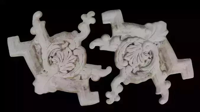 Baroque Plaster Ornament Scan