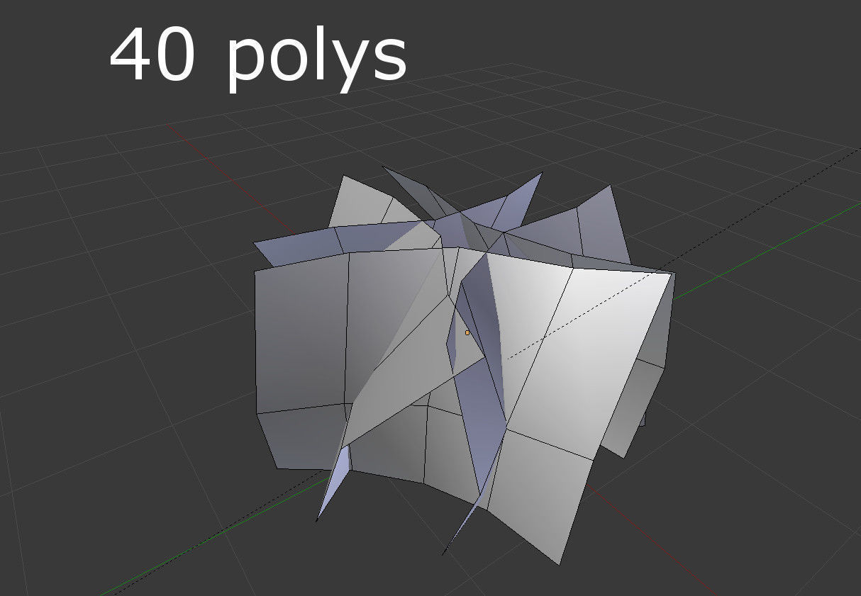 Plant grass Low-poly 3D model_4