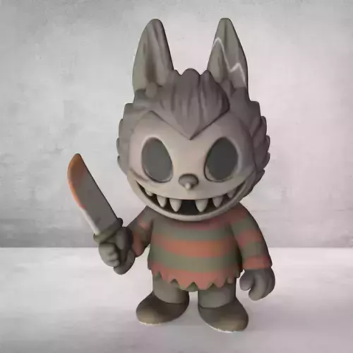 Labubu slasher figure 6of7 pack  3D print model