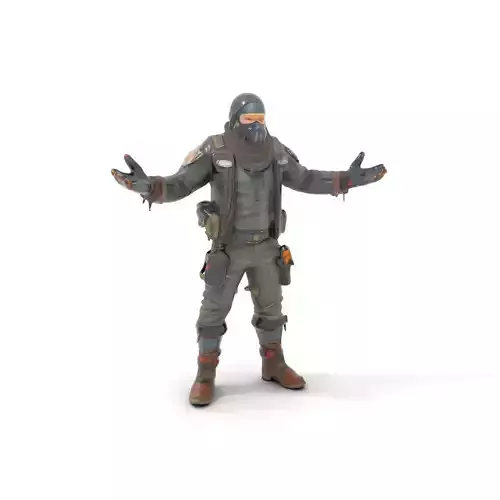 Masked Tactical Operative  Rigged and Animated Low-poly 3D model Masked Tactical Operative  Rigged and Animated Low-poly 3D model