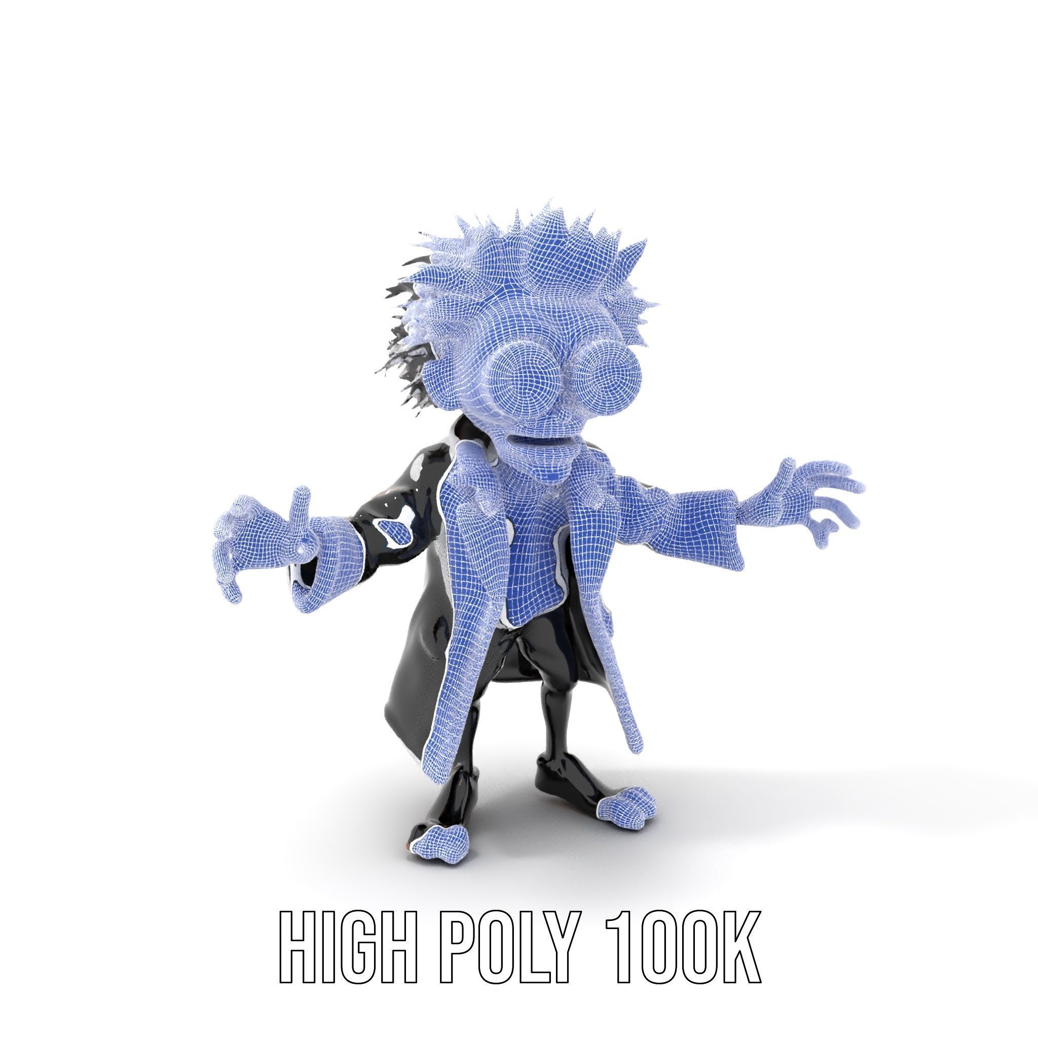 D Female Character in Metallic Bodysuit Rigged and Animated Low-poly 3D model_4