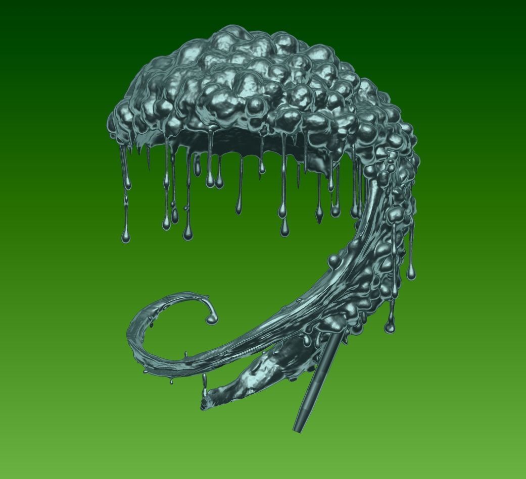 Girl in rain 3D print model_5