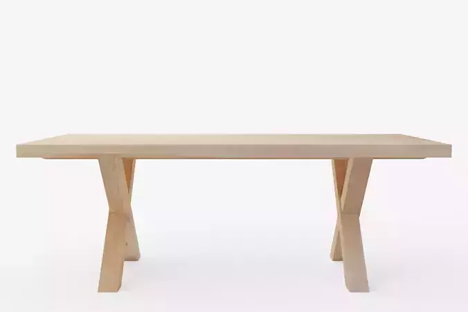 Cyler Dining Table Extendable Extension Leaves 3D model