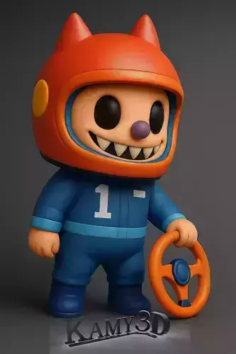 Labubu formula-one driver figure Free 3D print model