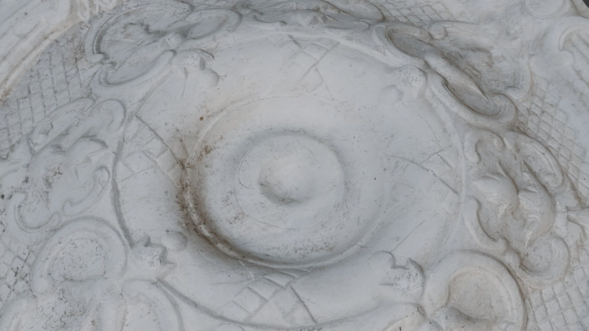 Decorative Ceiling Medallion Scan Low-poly 3D model_7