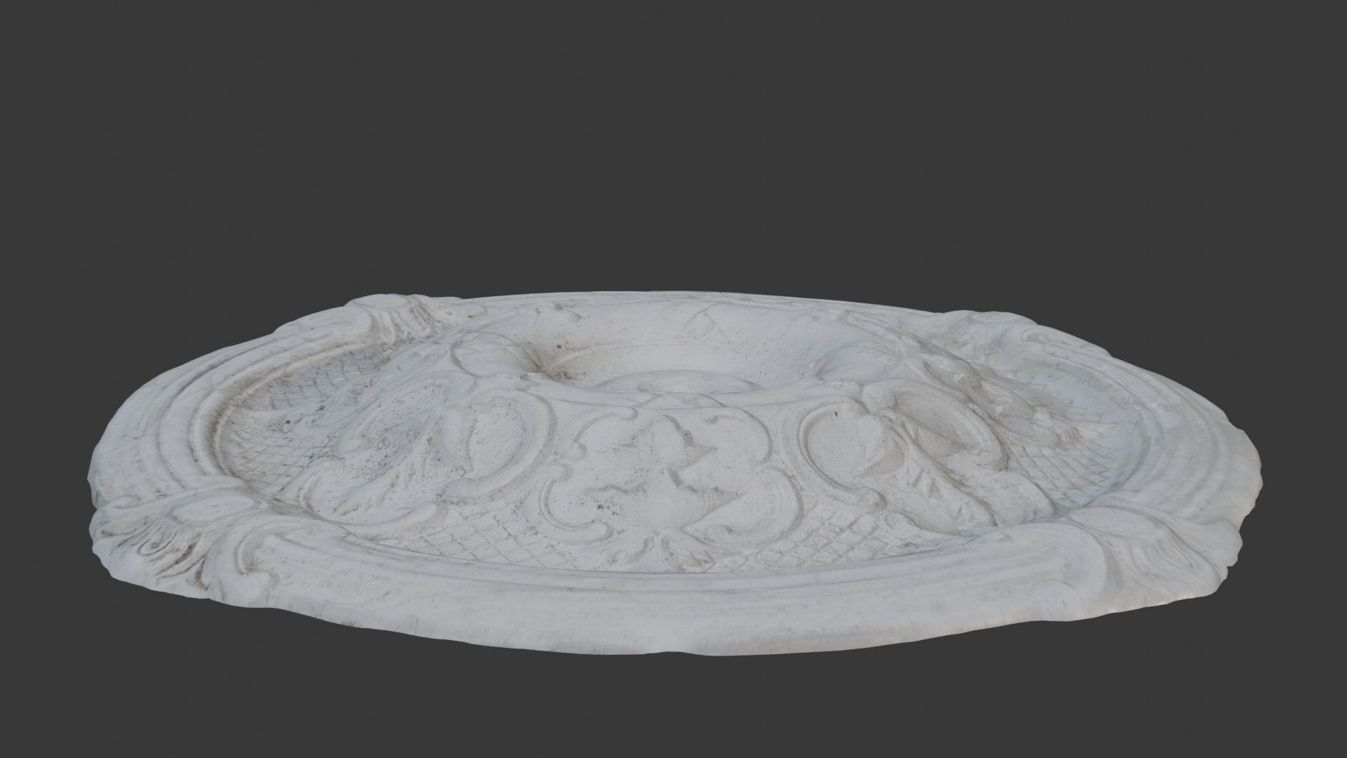 Decorative Ceiling Medallion Scan Low-poly 3D model_5