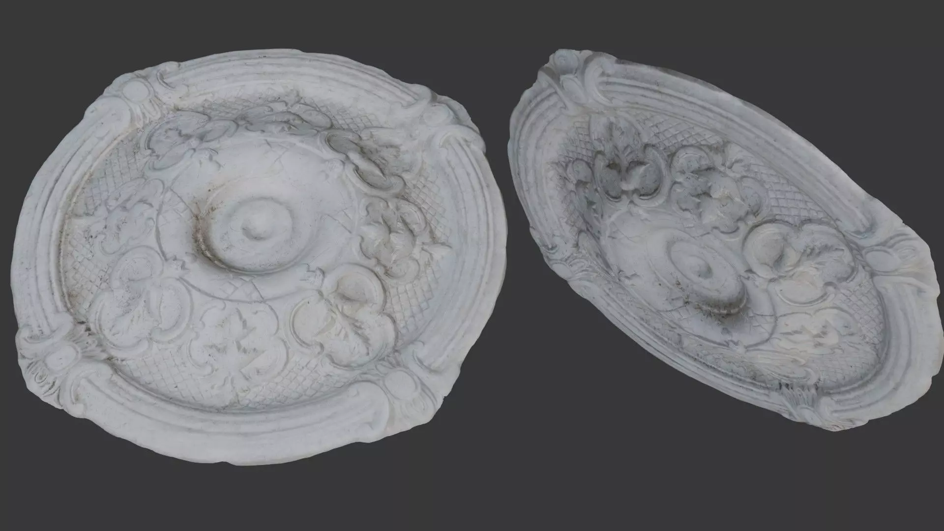 Decorative Ceiling Medallion Scan Low-poly 3D model_0