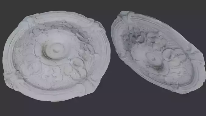  Decorative Ceiling Medallion Scan Low-poly 3D model