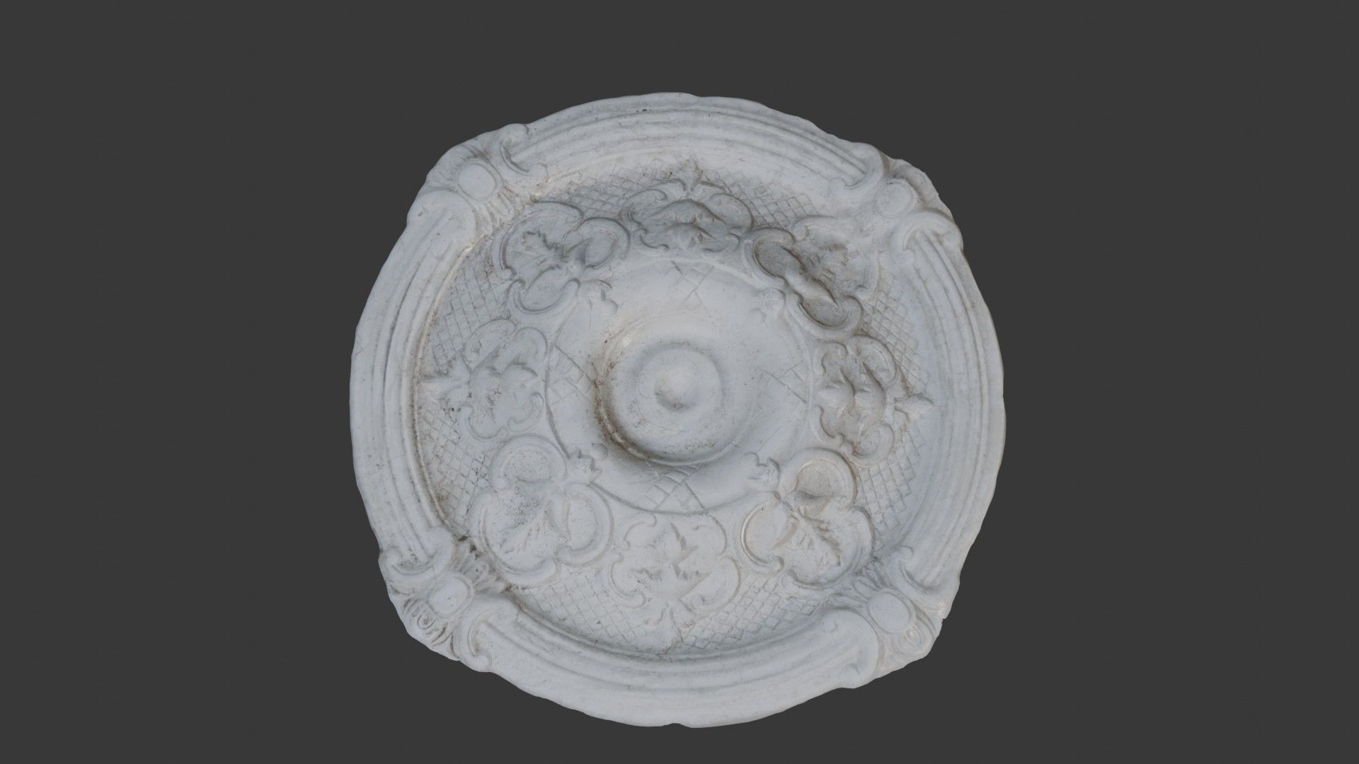 Decorative Ceiling Medallion Scan Low-poly 3D model_1