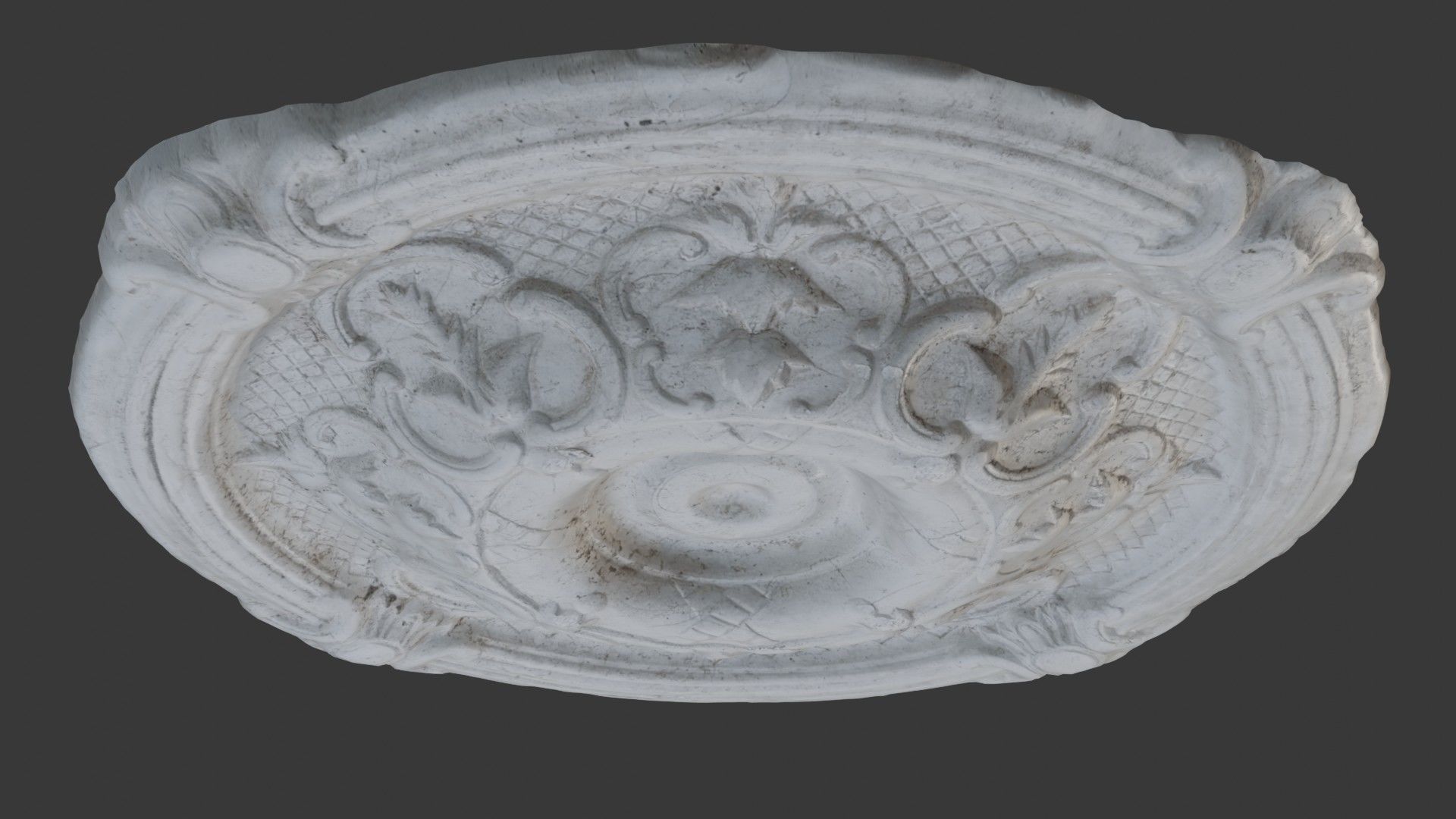 Decorative Ceiling Medallion Scan Low-poly 3D model_3