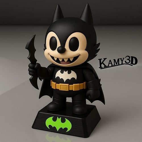 two labubu batman pack with customize  Free 3D print model