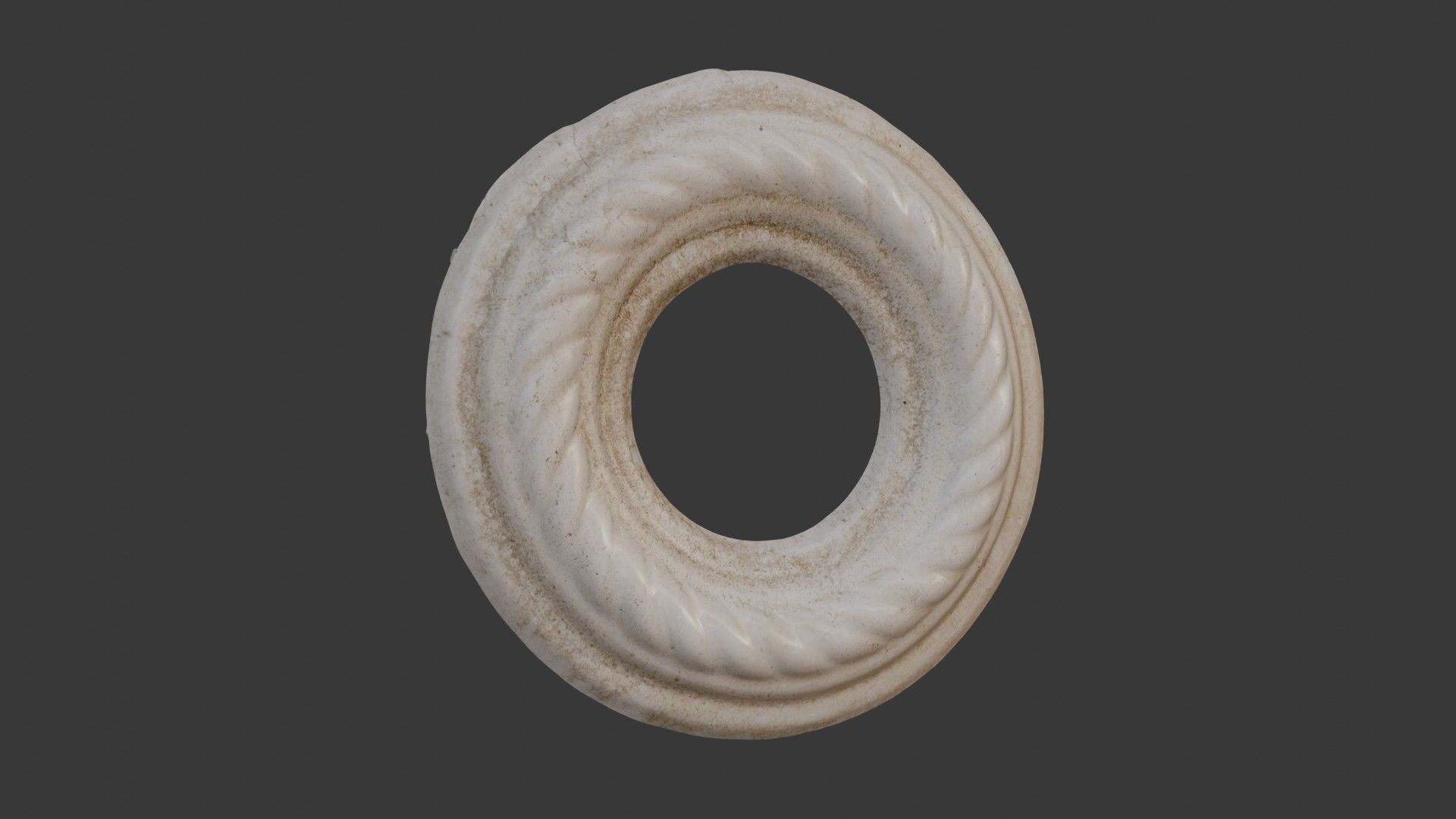 Circular Plaster Rosette Scan Low-poly 3D model_4