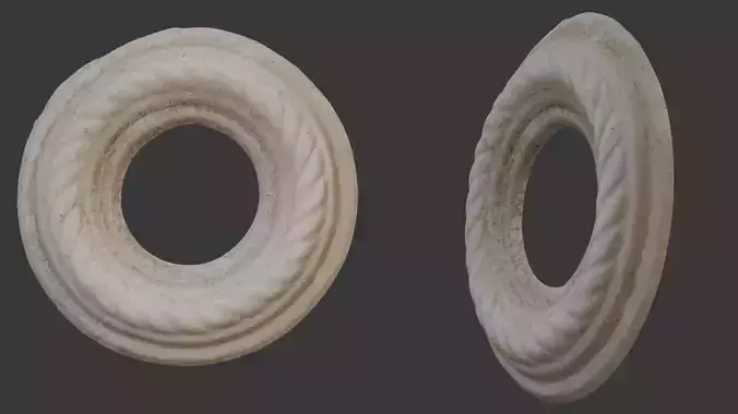  Circular Plaster Rosette Scan