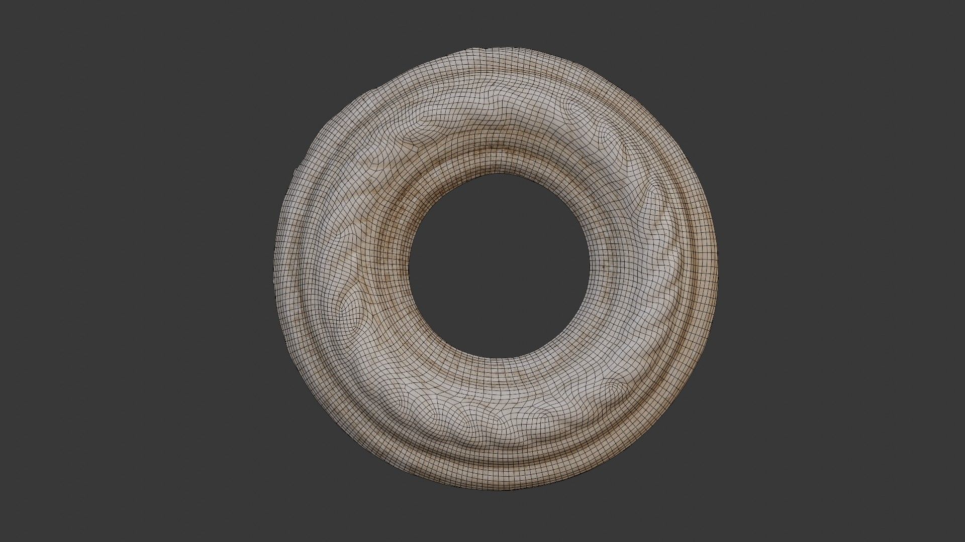 Circular Plaster Rosette Scan Low-poly 3D model_2