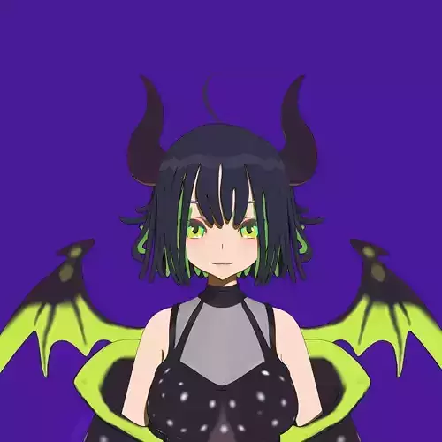 Anime Girl 3D Character Blender  OBJ  2K Textures