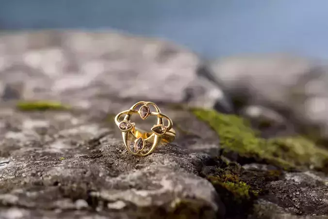 Sapucai Ring 3D Model Architectural Gold 3D print model