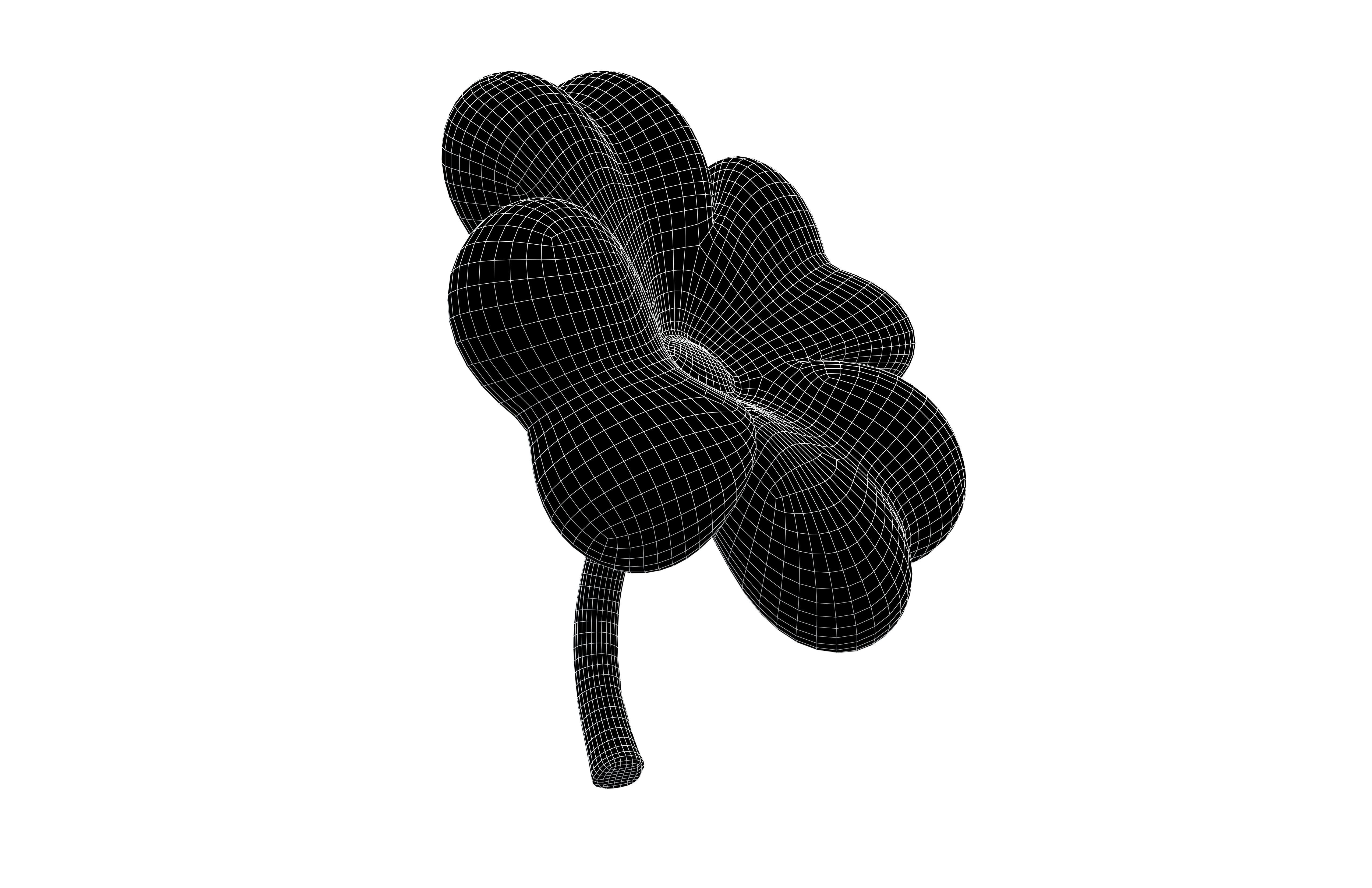 Clover v1 001 Low-poly 3D model_7