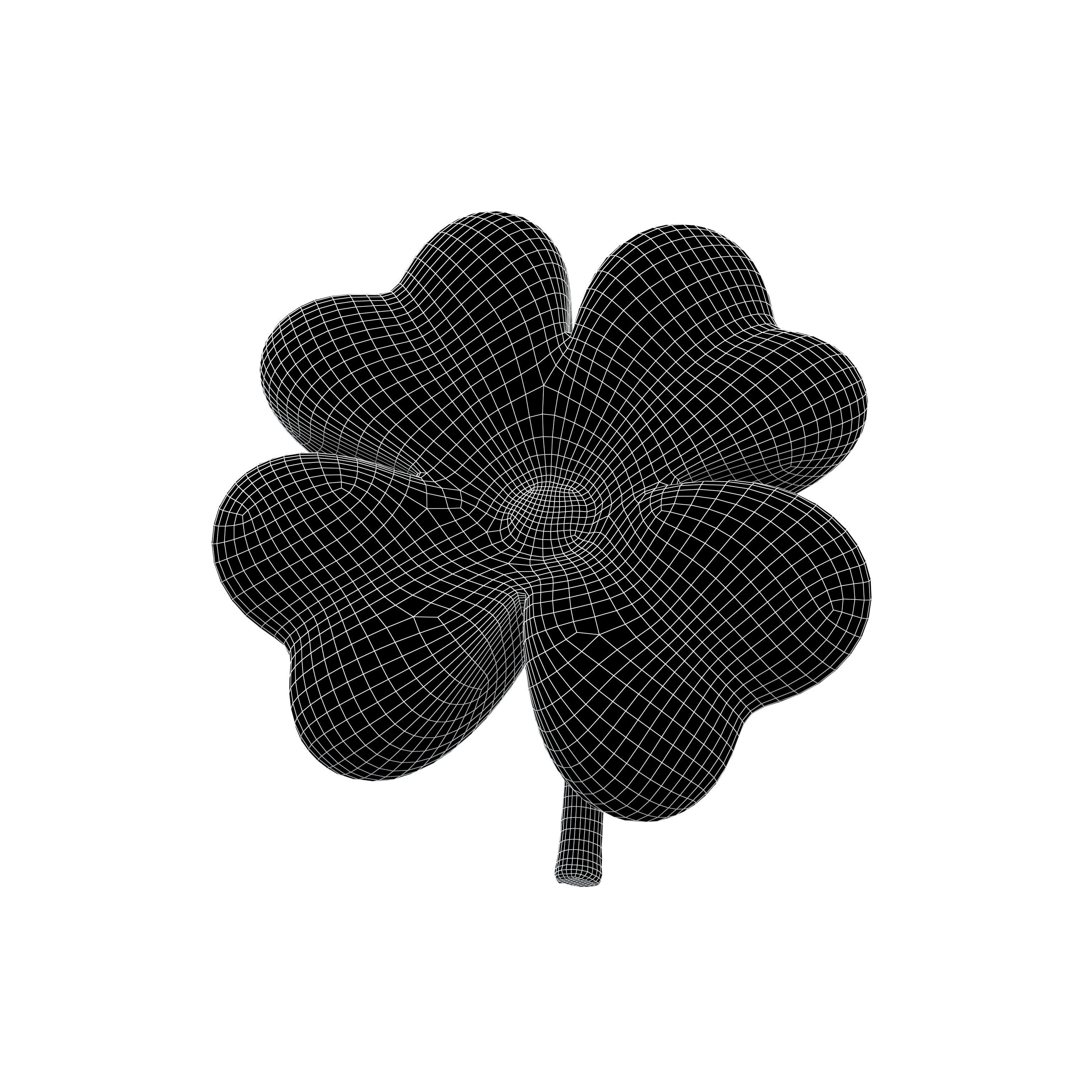 Clover v1 001 Low-poly 3D model_4