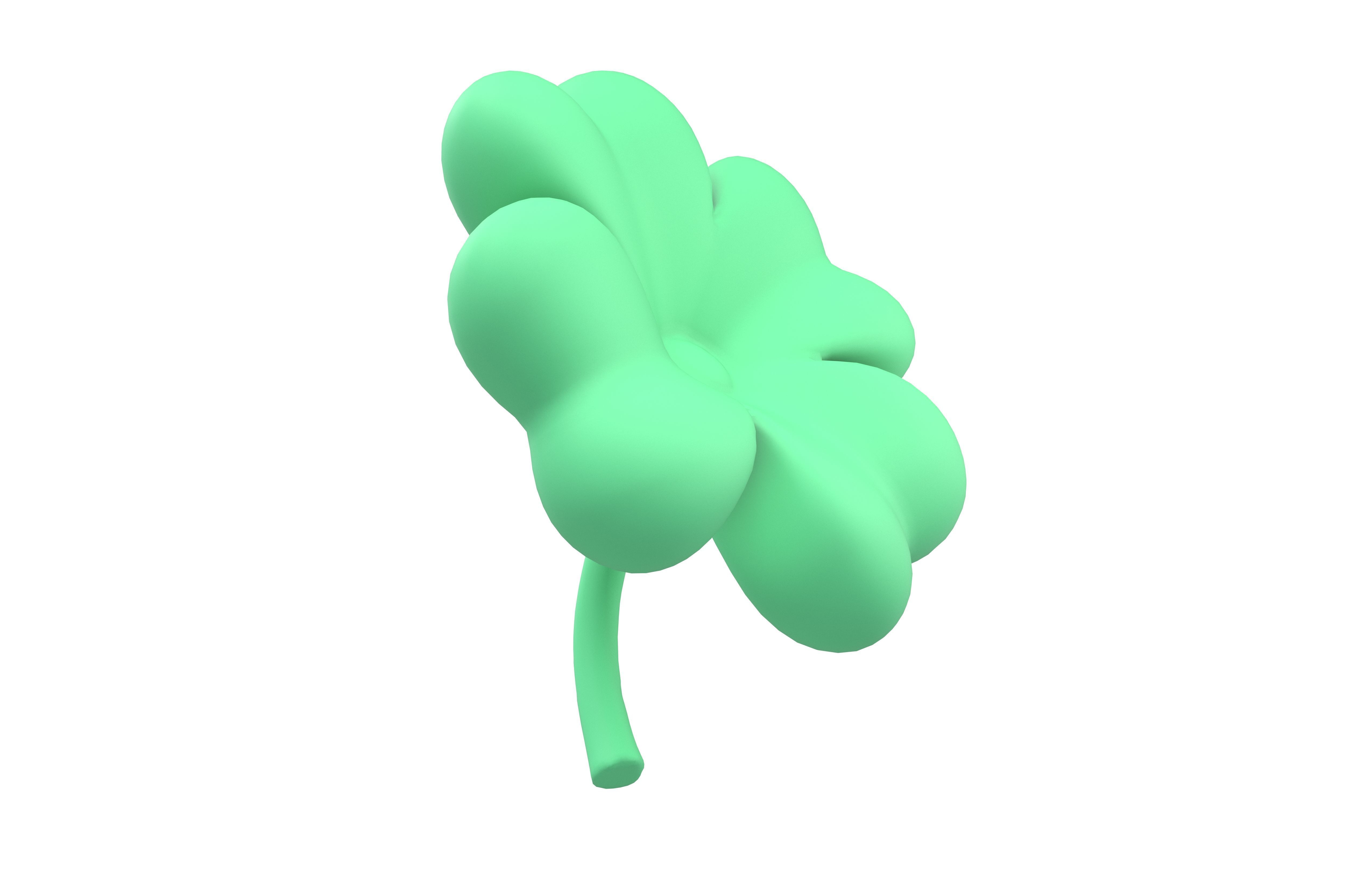 Clover v1 001 Low-poly 3D model_3