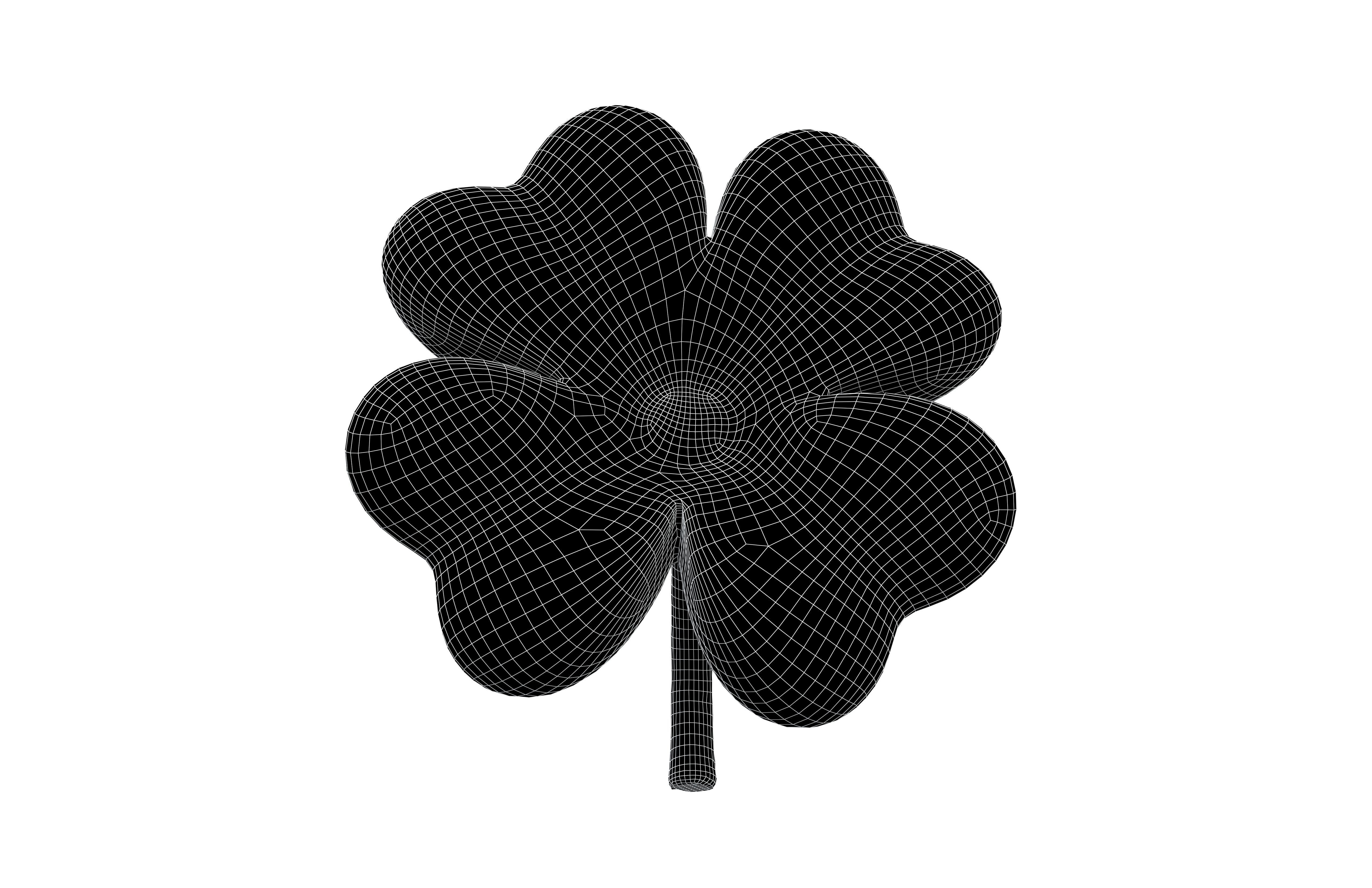 Clover v1 001 Low-poly 3D model_5