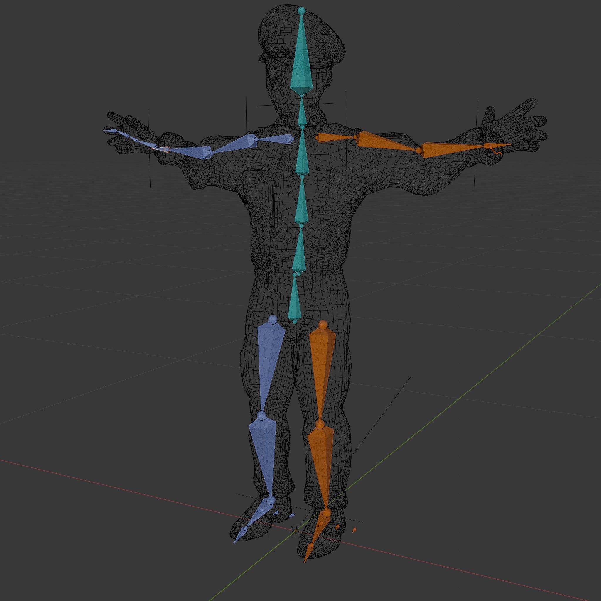 Young Naval Officer Character Model Rigged and Animated Low-poly 3D model_5