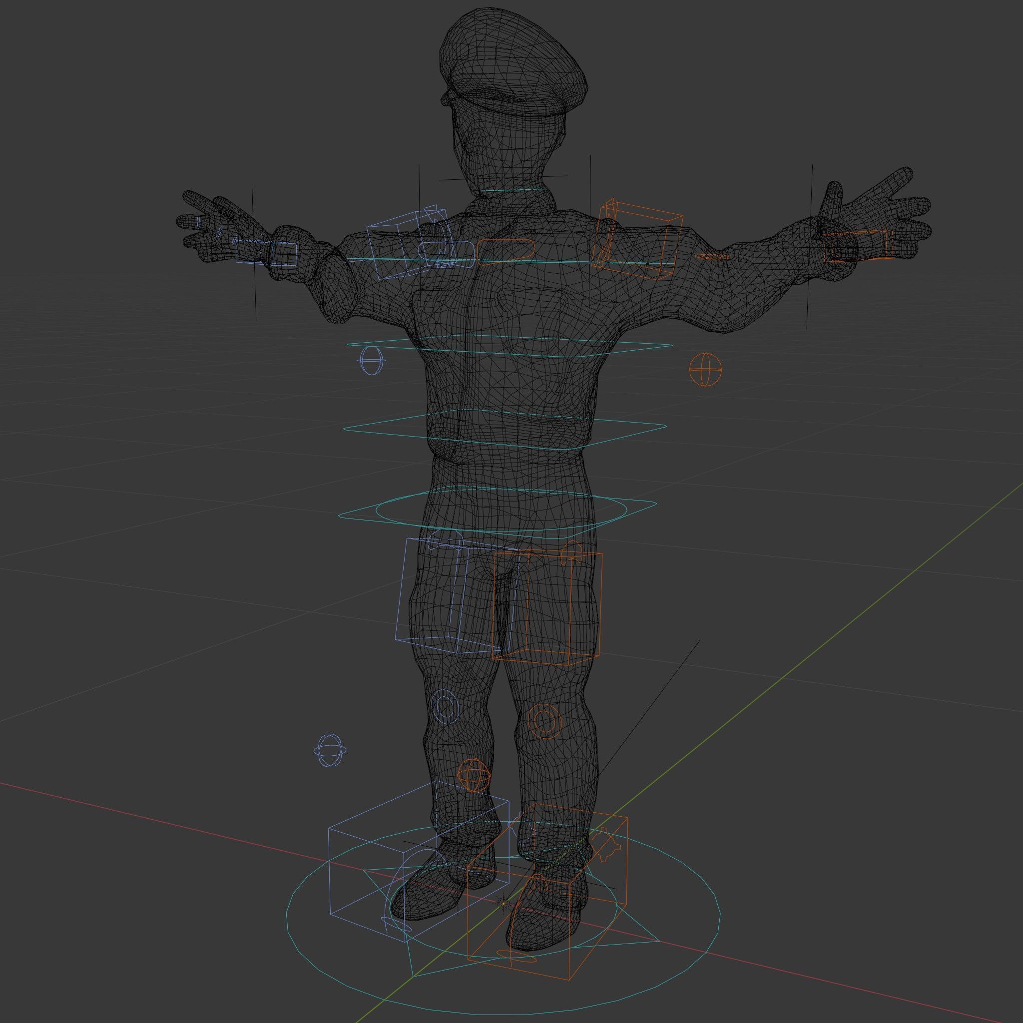 Young Naval Officer Character Model Rigged and Animated Low-poly 3D model_6