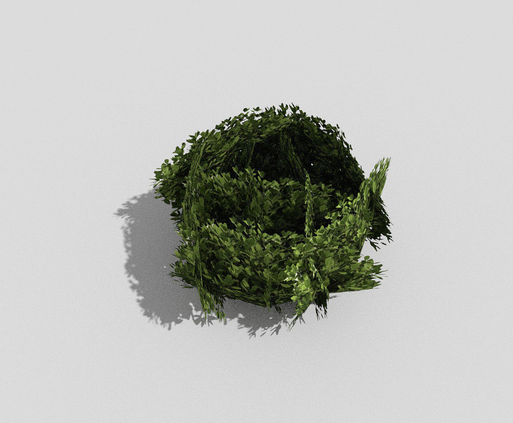 Shrub topiary Low-poly 3D model_3