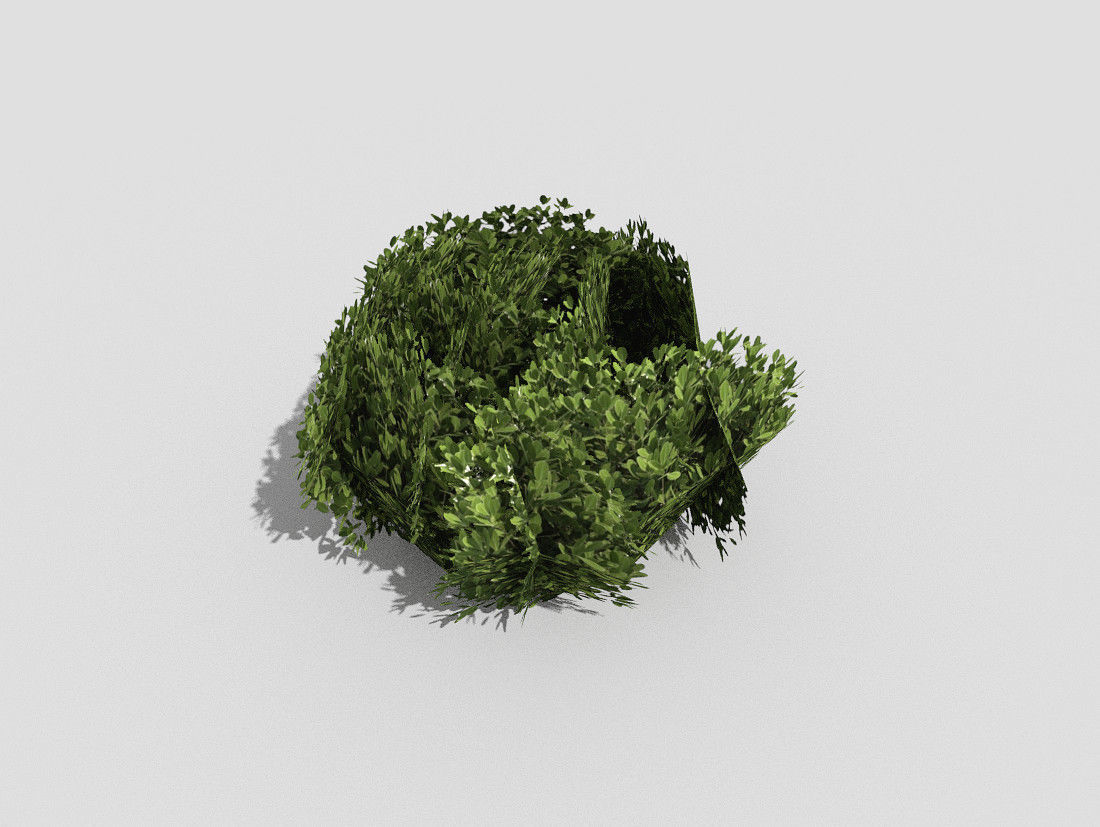 Shrub topiary Low-poly 3D model_4