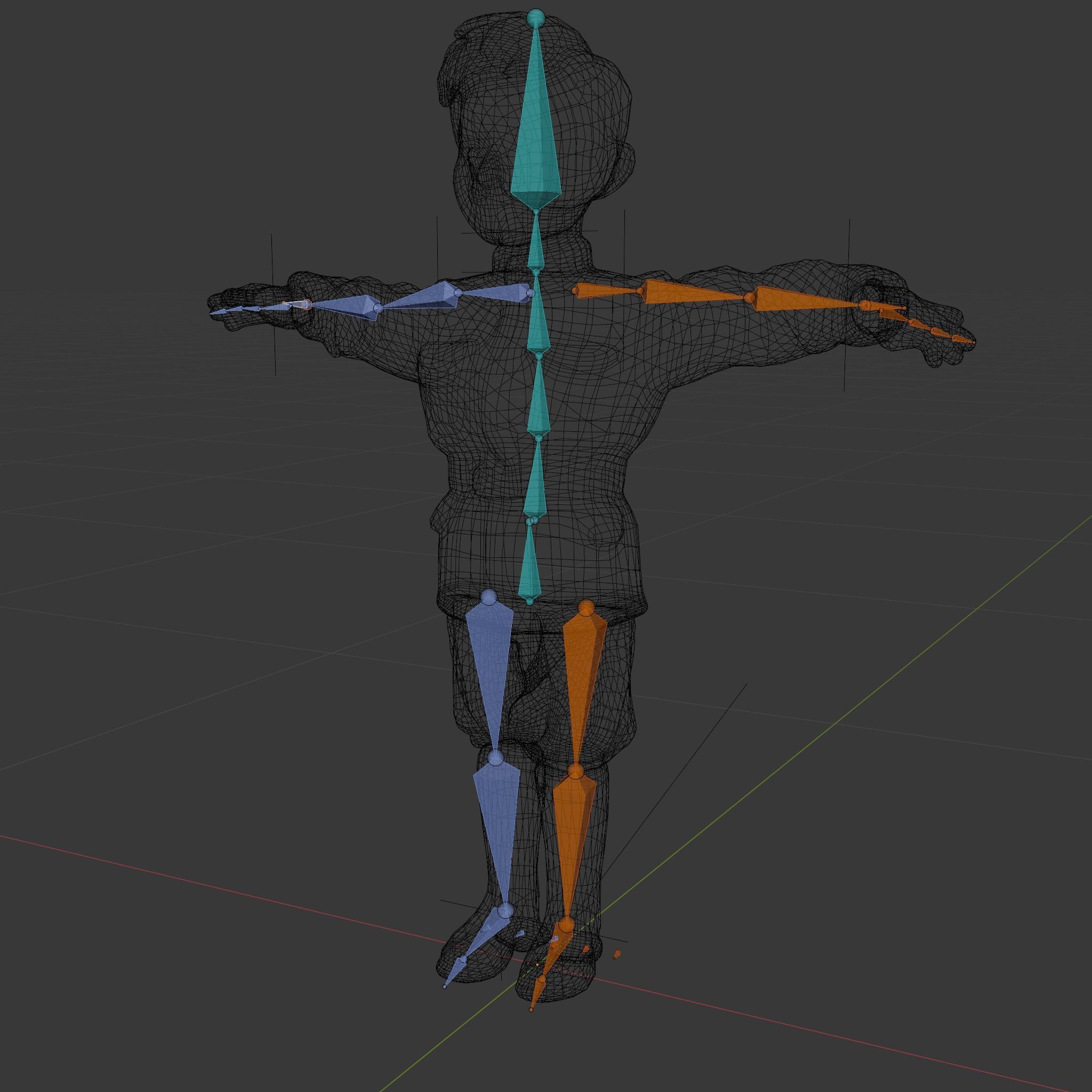 Charming Officer Character Model Rigged and Animated Low-poly 3D model_6