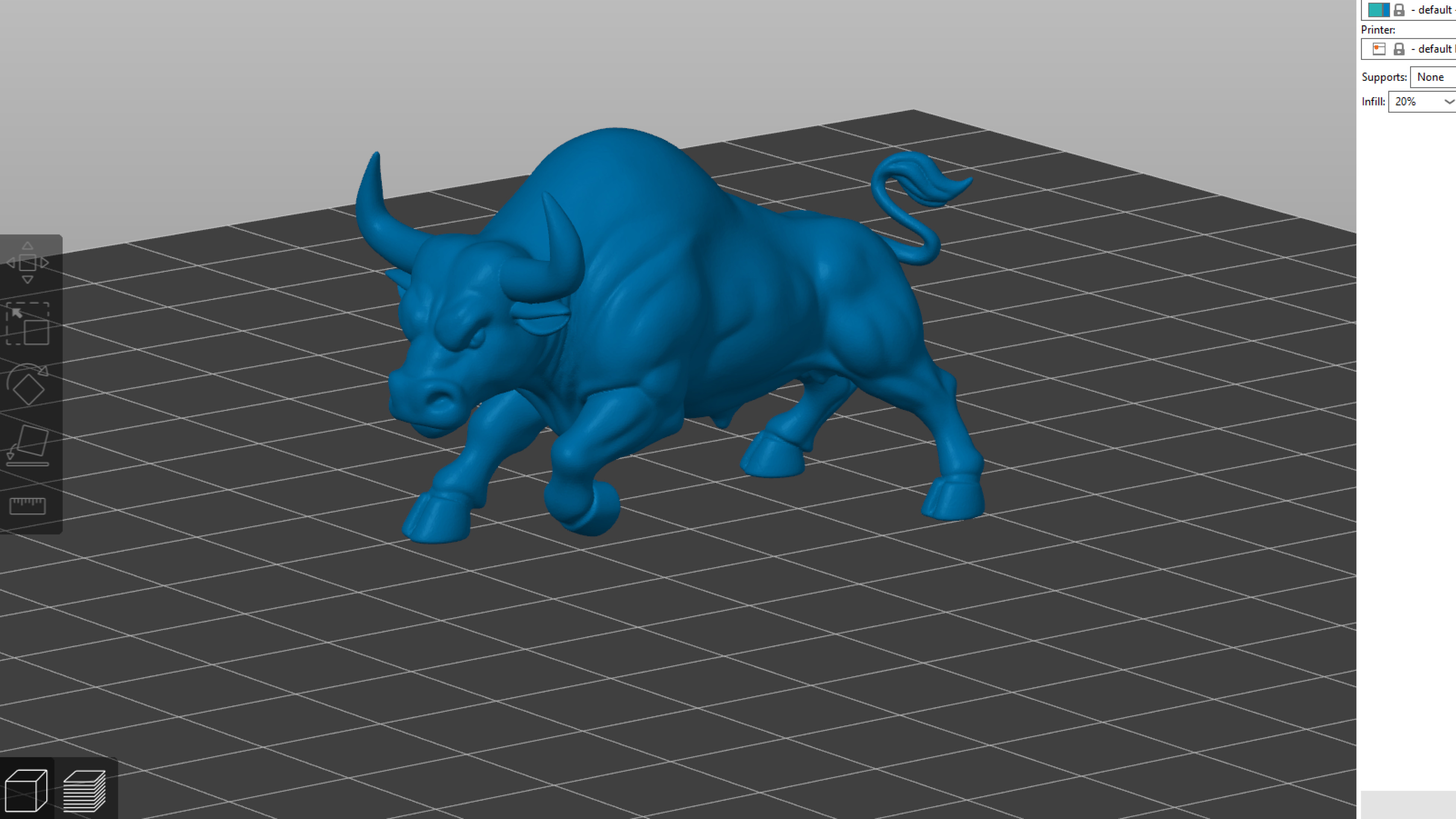 Charging Bull 3D print model_1