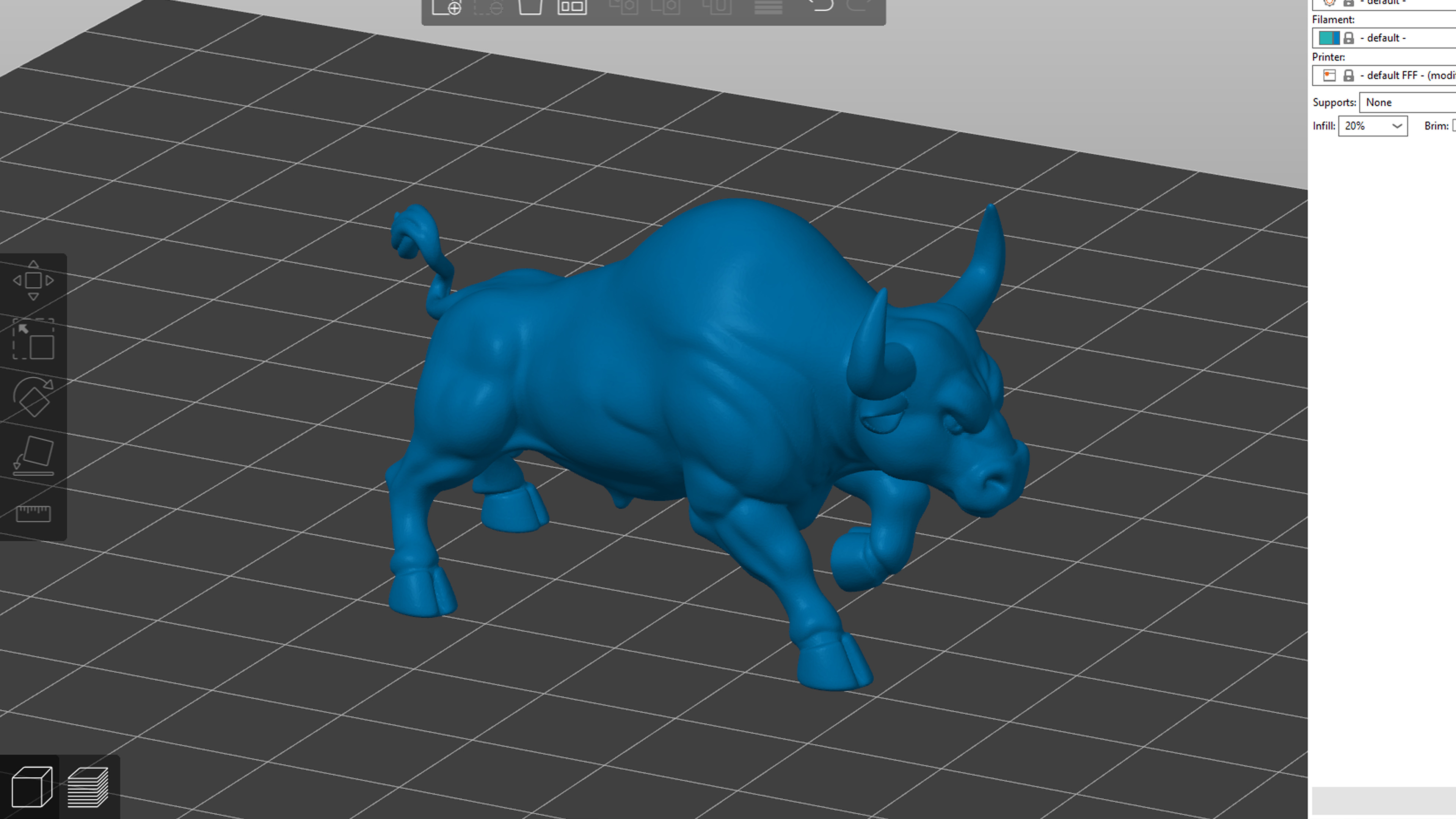 Charging Bull 3D print model_2