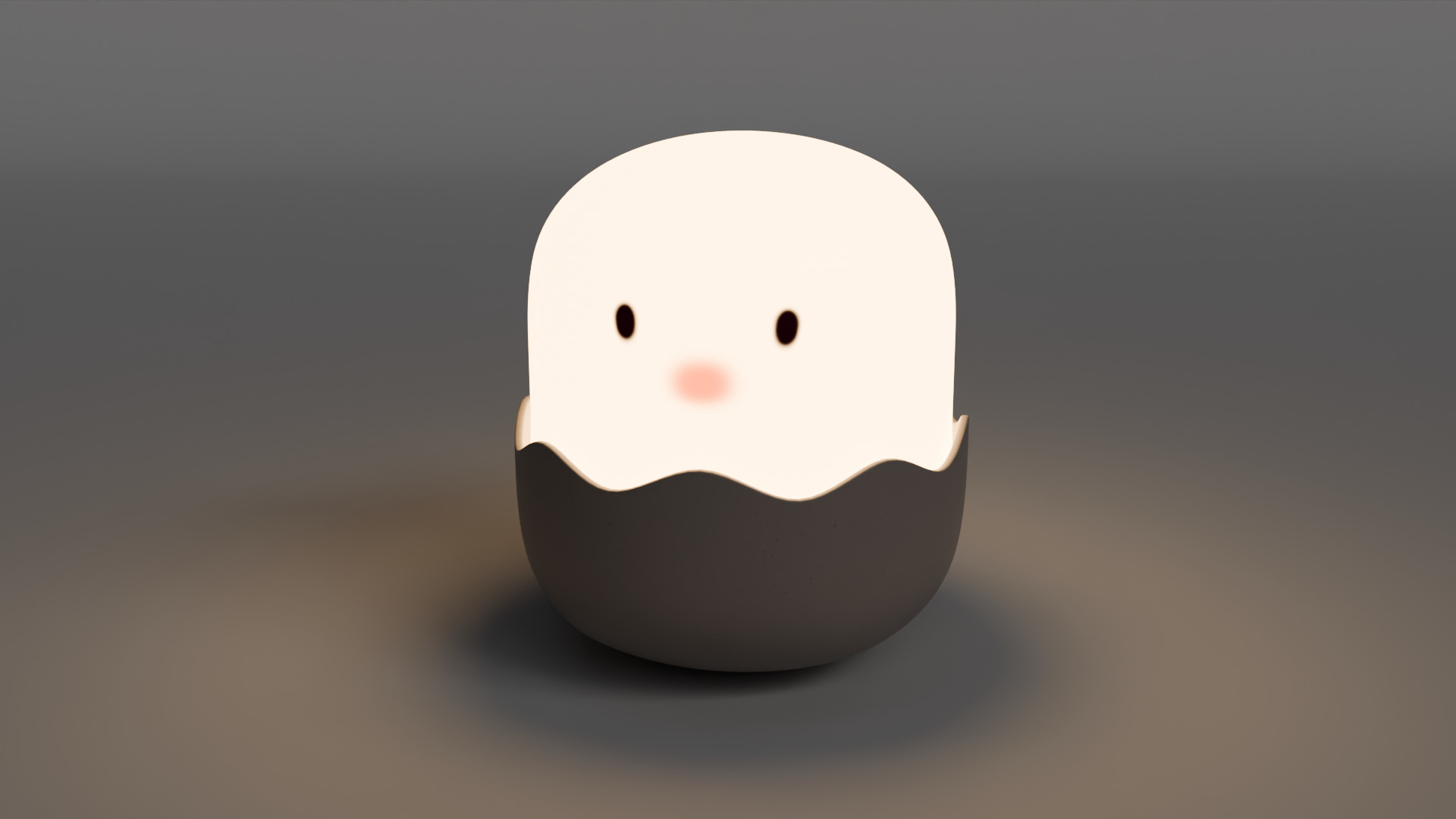 Cute Egg Shell Lamp Table Lamp 3D model_1