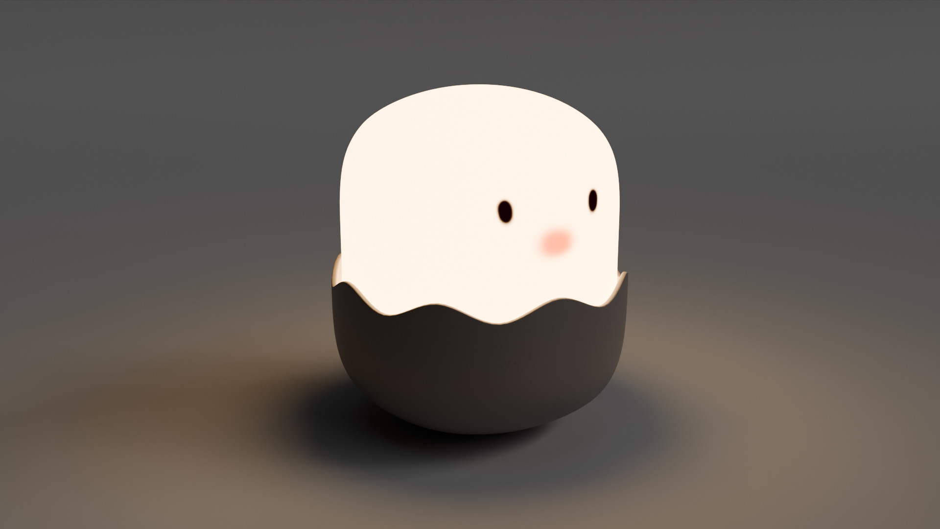 Cute Egg Shell Lamp Table Lamp 3D model_11