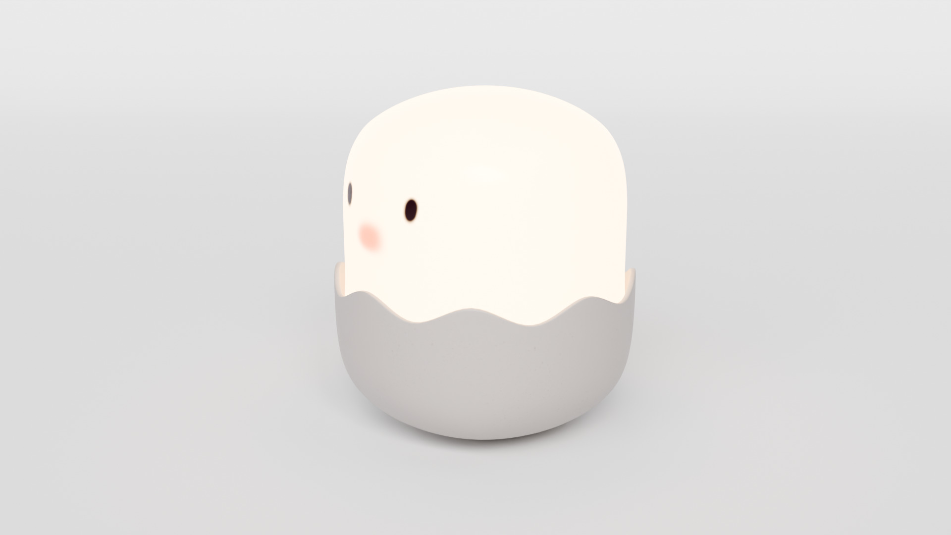 Cute Egg Shell Lamp Table Lamp 3D model_2