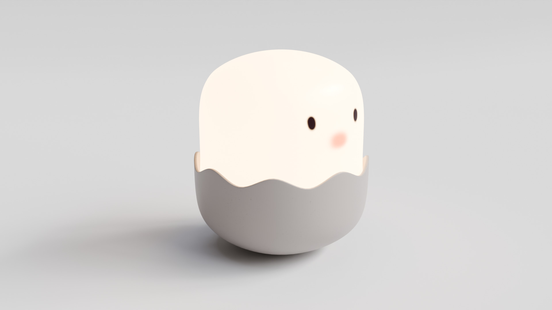 Cute Egg Shell Lamp Table Lamp 3D model_10