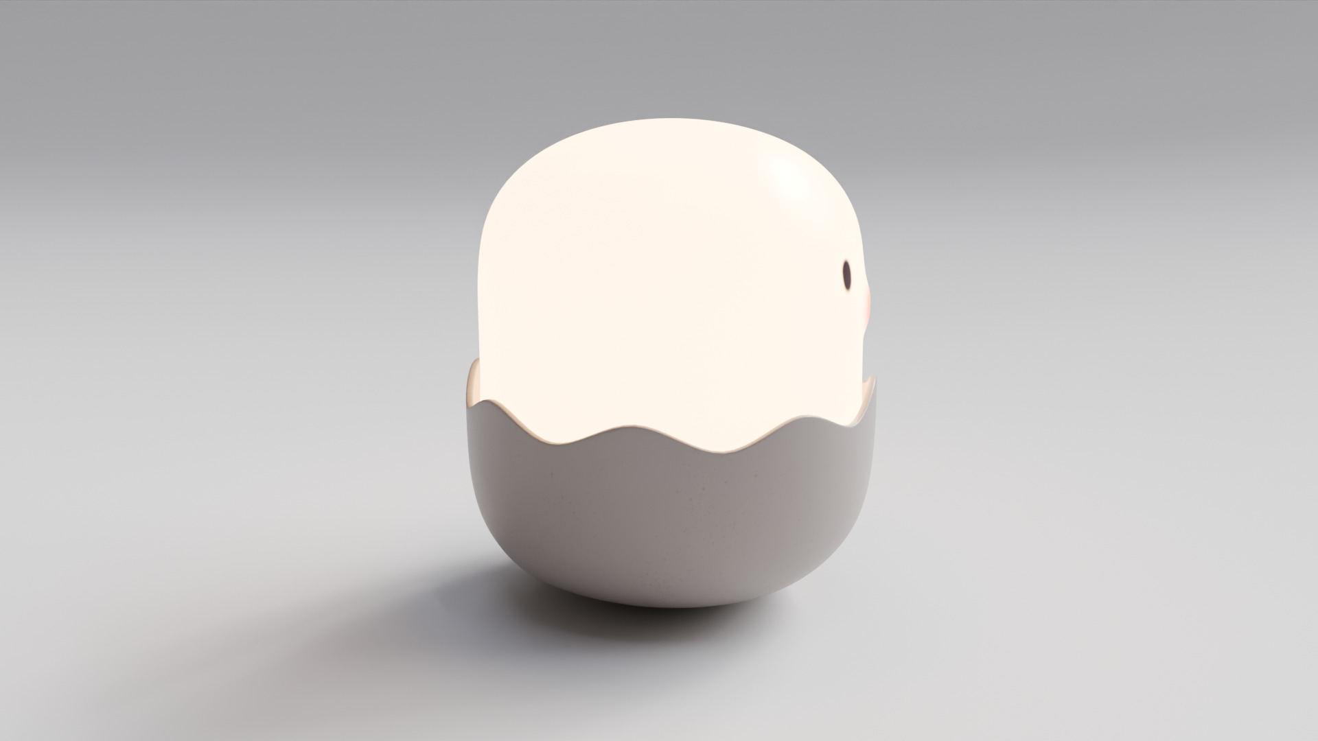 Cute Egg Shell Lamp Table Lamp 3D model_8