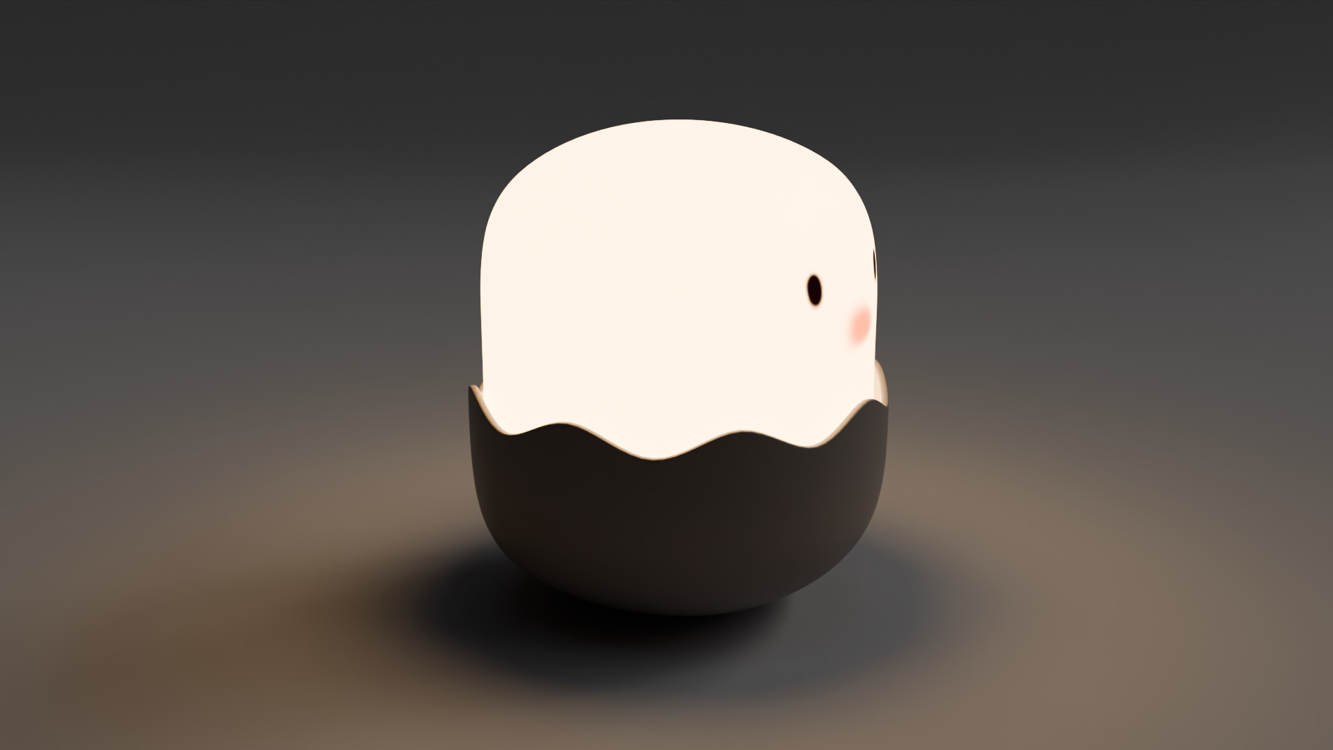 Cute Egg Shell Lamp Table Lamp 3D model_9
