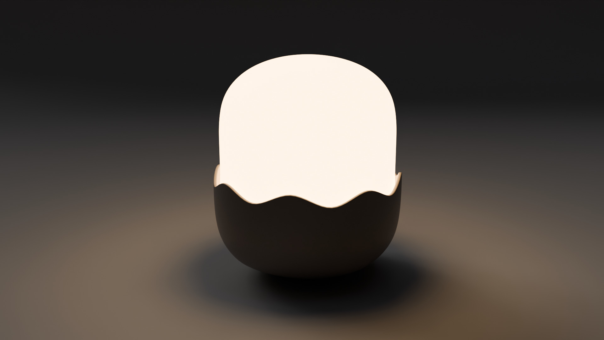Cute Egg Shell Lamp Table Lamp 3D model_7
