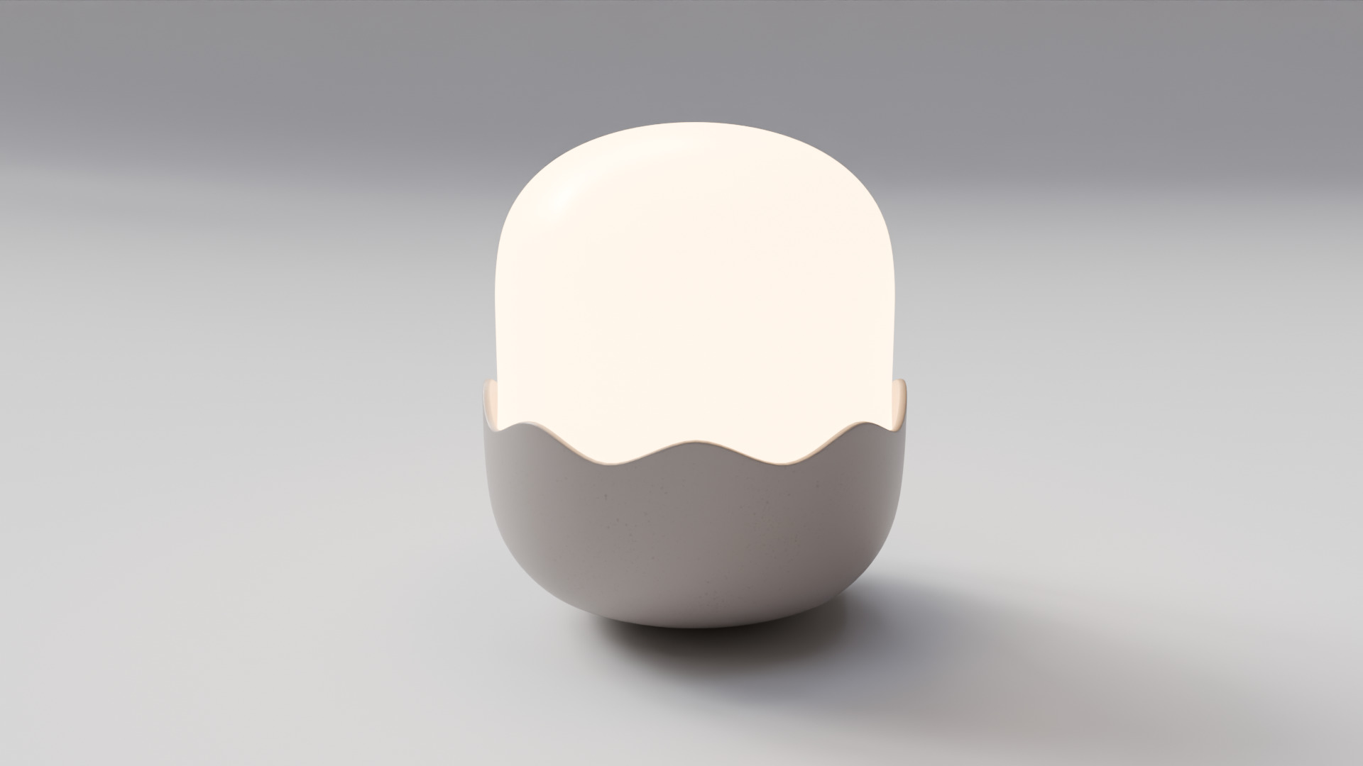 Cute Egg Shell Lamp Table Lamp 3D model_6